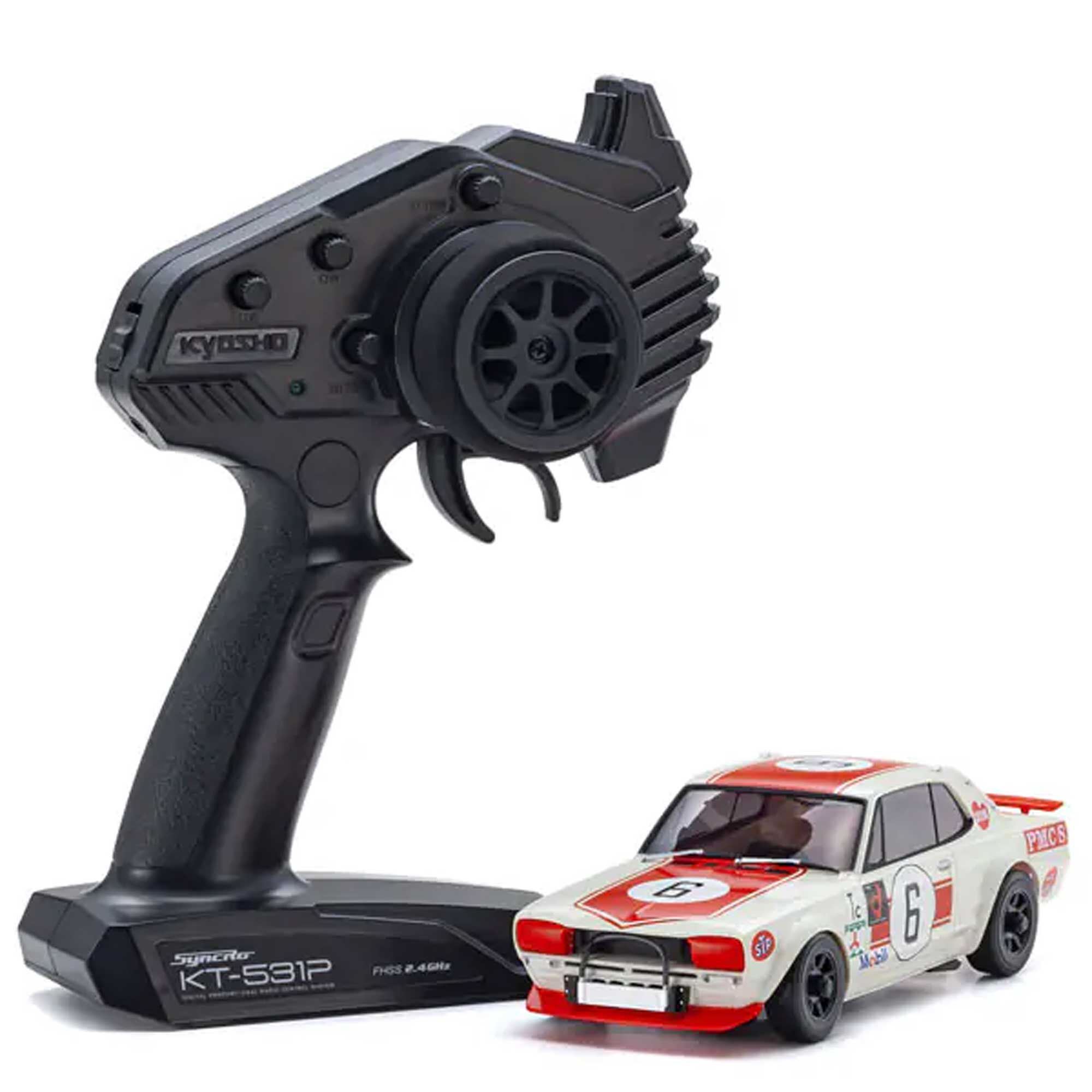 Kyosho 1/28 1972 Nissan Skyline GT-R MINI-Z AWD RTR, Red