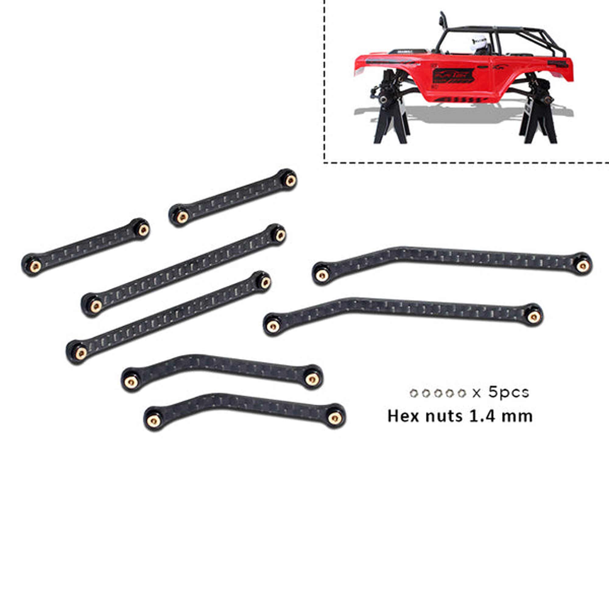 Furitek Carbon High Clearance Links Set: SCX24 Deadbolt