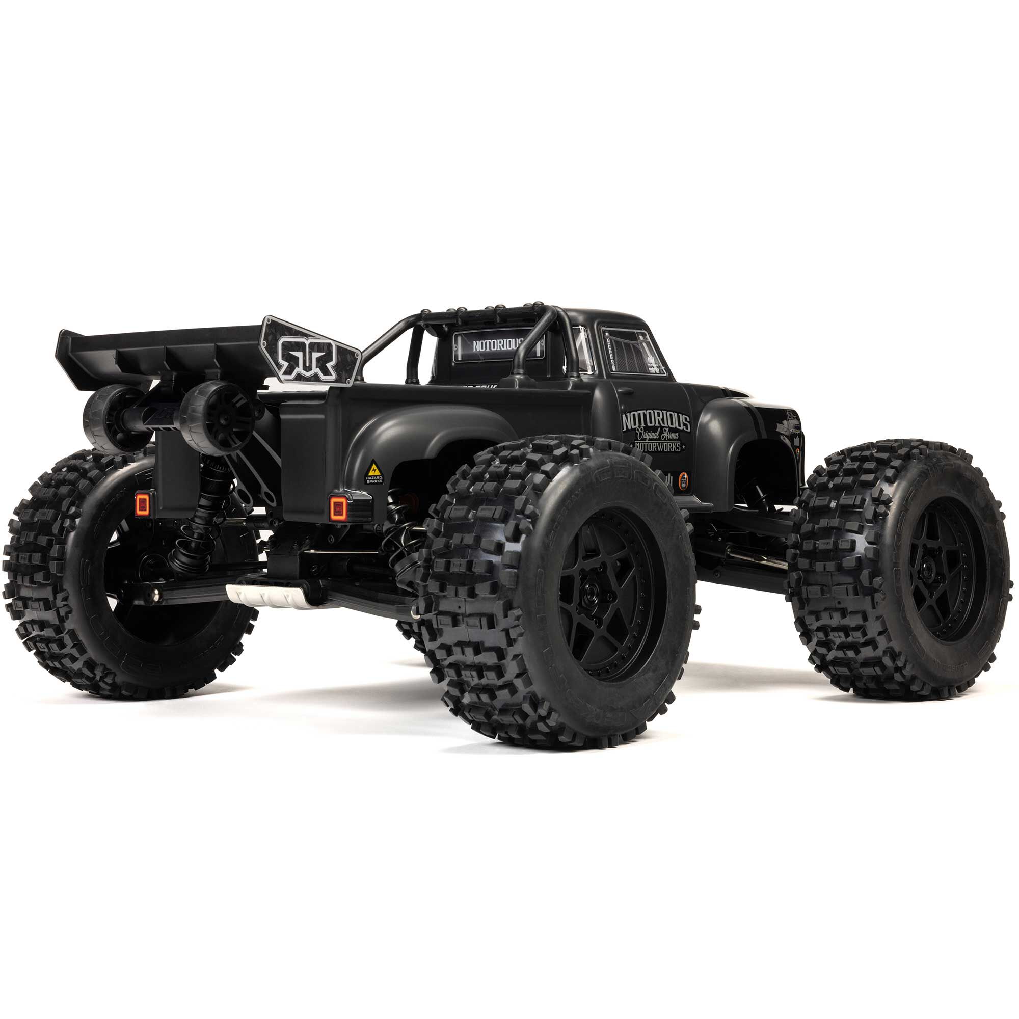 ARRMA 1/8 NOTORIOUS 6S 4X4 RTR Brushless Stunt Truck, Black