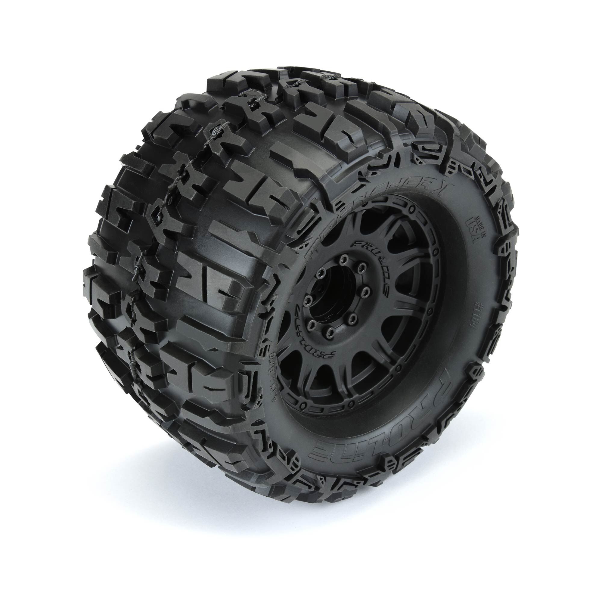 Pro-Line Racing 1/8 Trencher X F/R 3.8" MT Tires Mounted 17mm Black Raid (2)