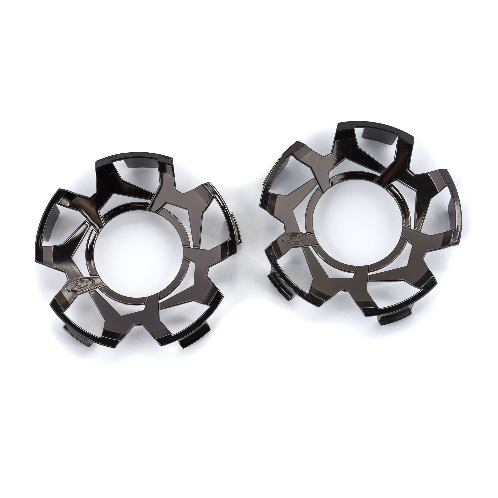 Duratrax Clip-Lock Wheel Face Black Chrome for Ripper 5.7" Wheel (2)