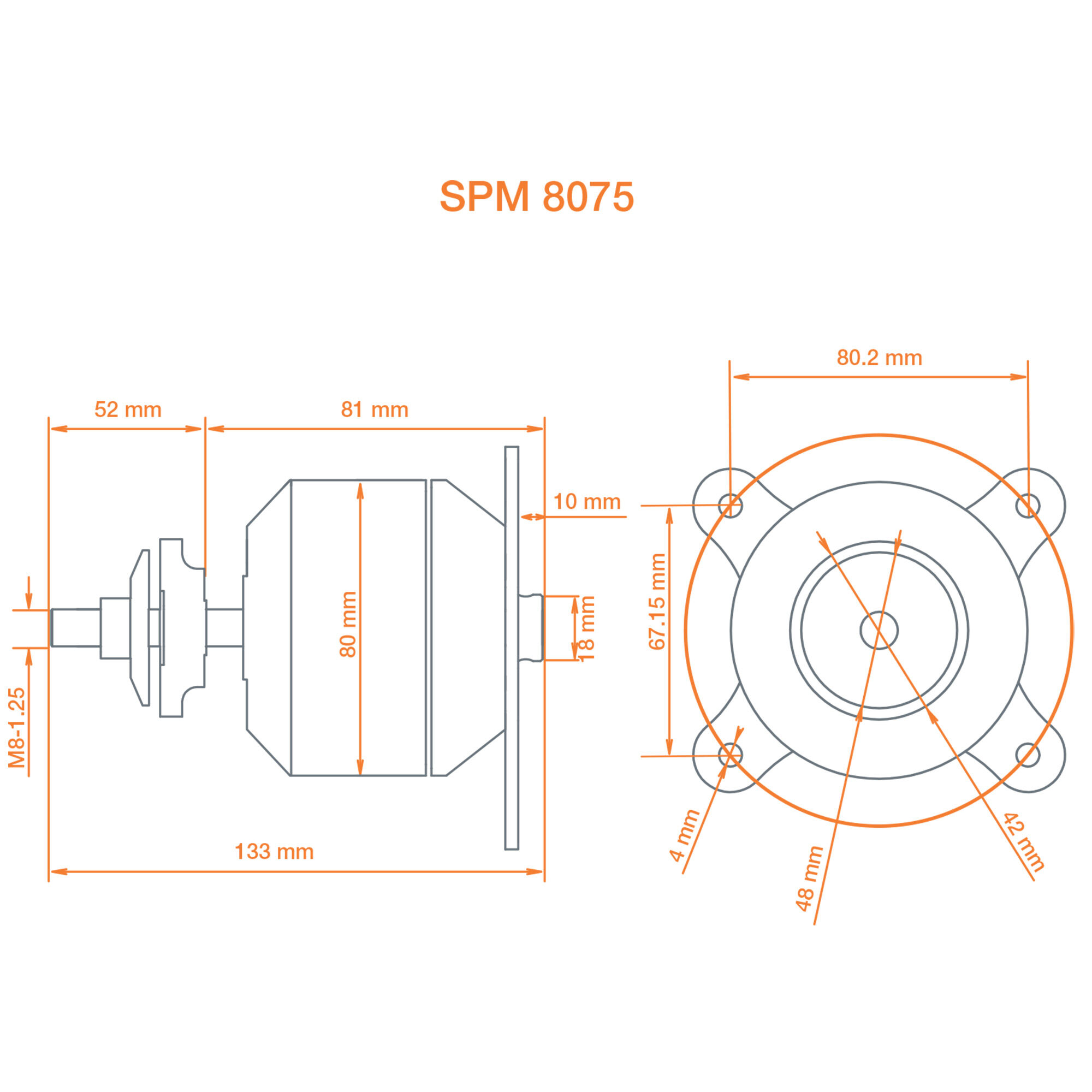 Spektrum Accessories Avian 8075-230Kv Outrunner Brushless Motor