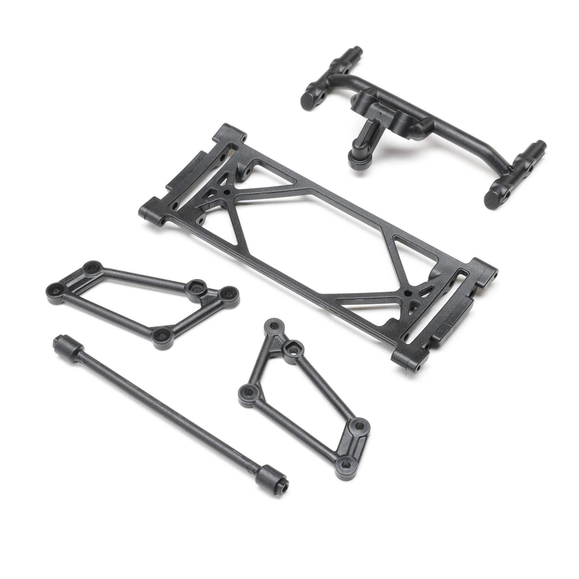 Losi Front Wing Mount Set, Black: 22S Sprint