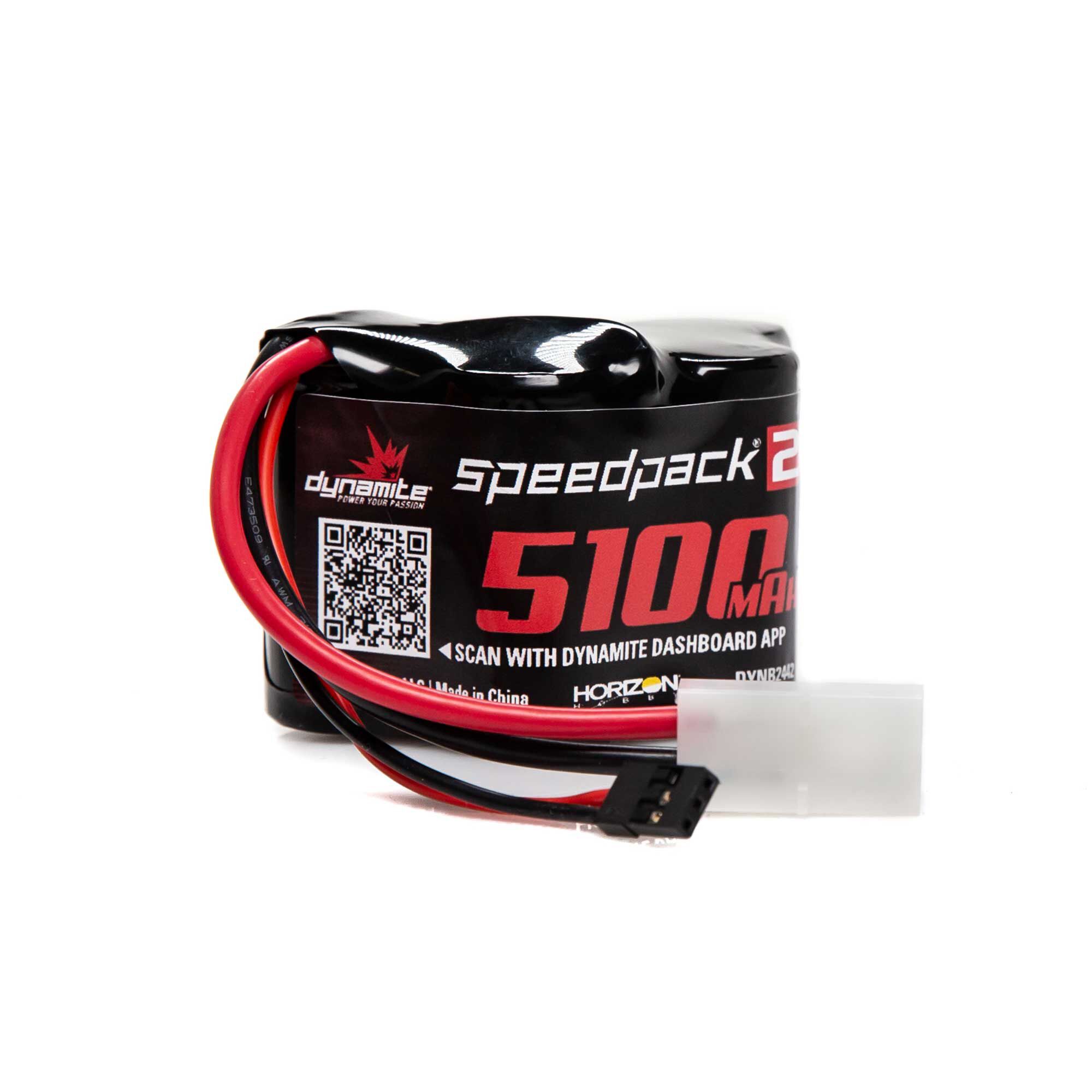 Dynamite Speedpack2 6V 5100mAh 5C NiMH, Hump Receiver Pack, BAJA 5B