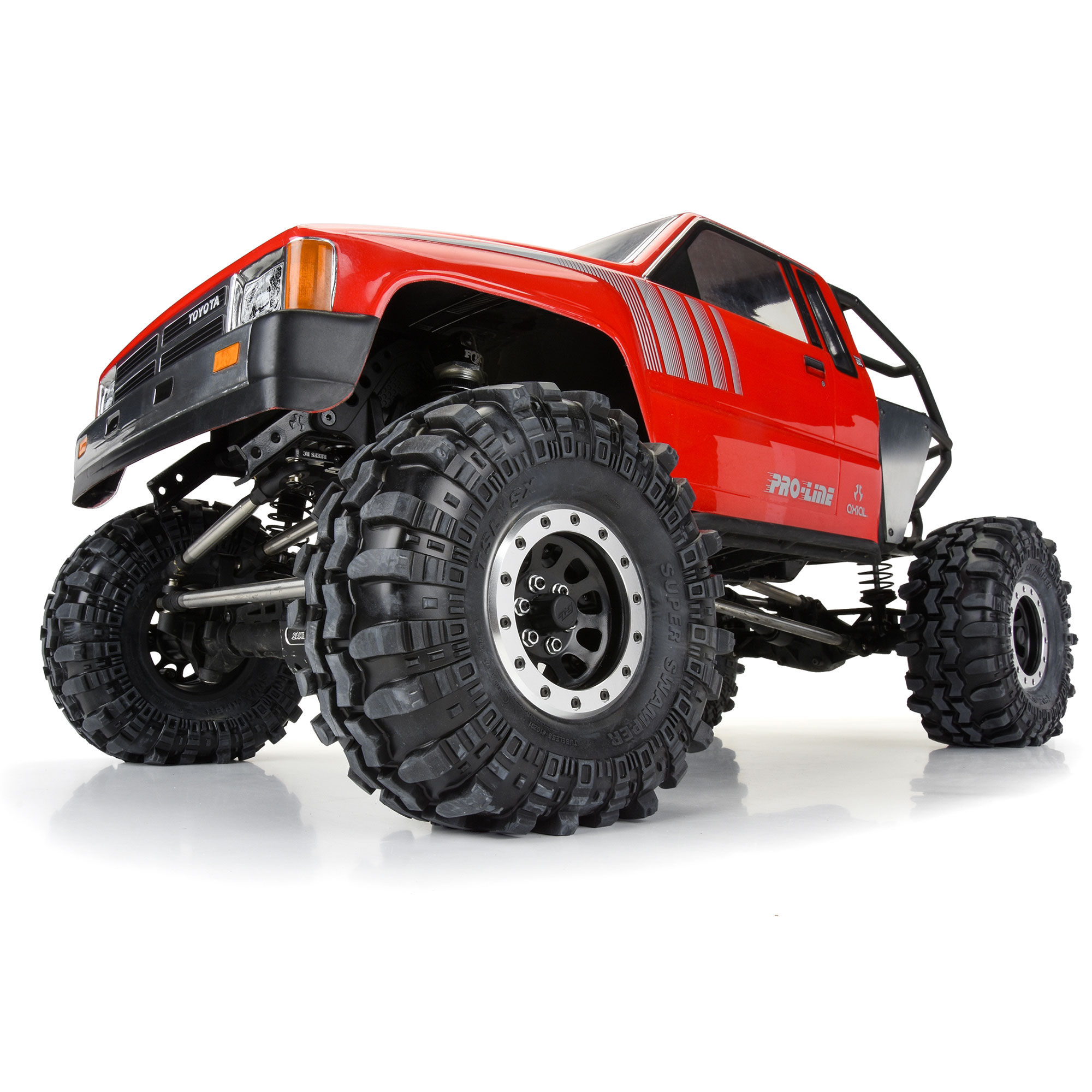 Pro-Line Racing 1/6 Steelies Stamped Steel 2.9" Dual Offset SCX6 Wheels Silver/Black