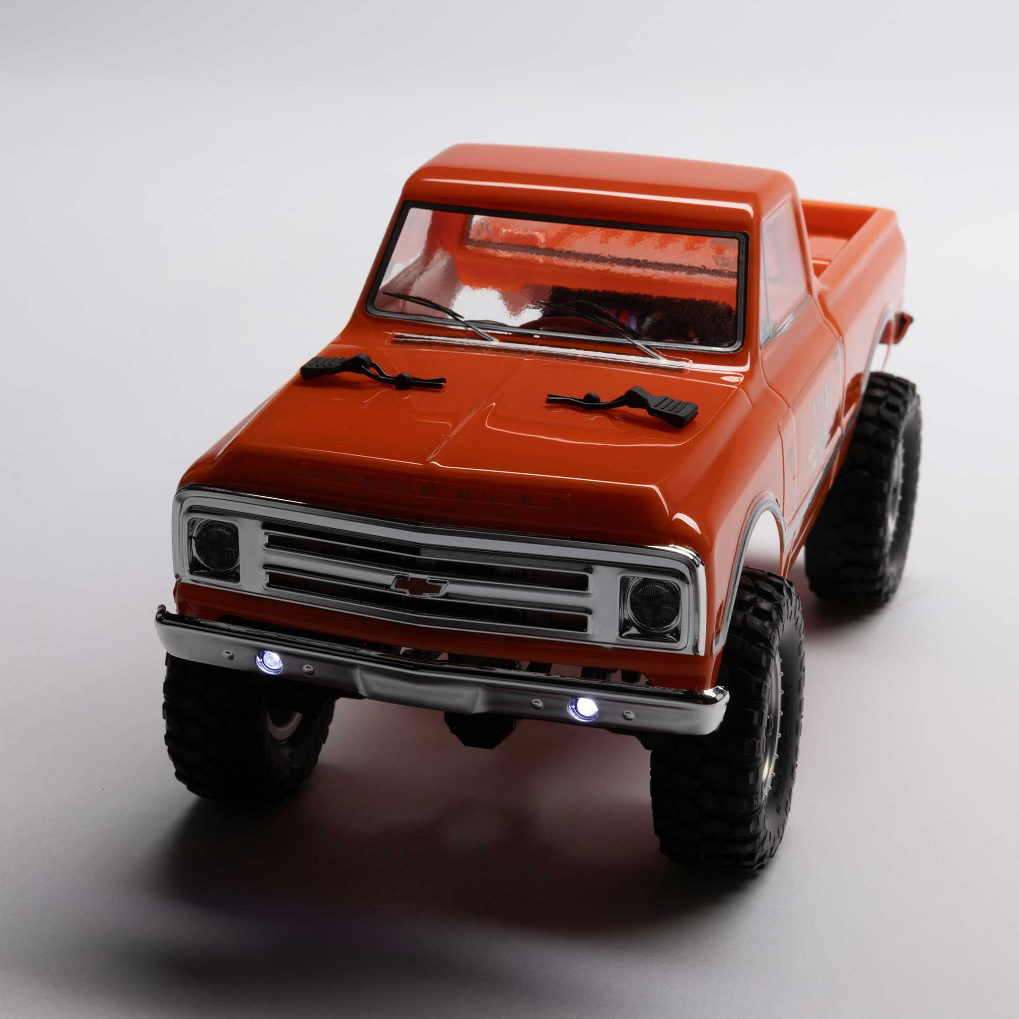 Axial 1/24 SCX24 1967 Chevrolet C10 4X4 RTR Brushed Rock Crawler (Battery & Charger Included), Orange