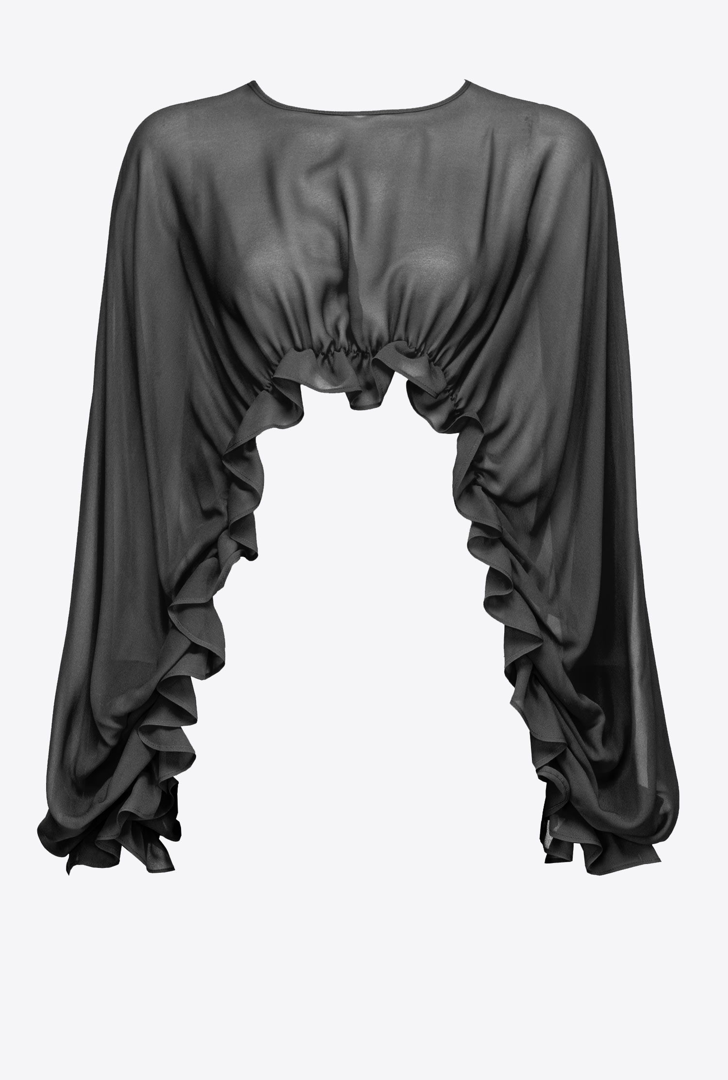 Shrug top with frills
