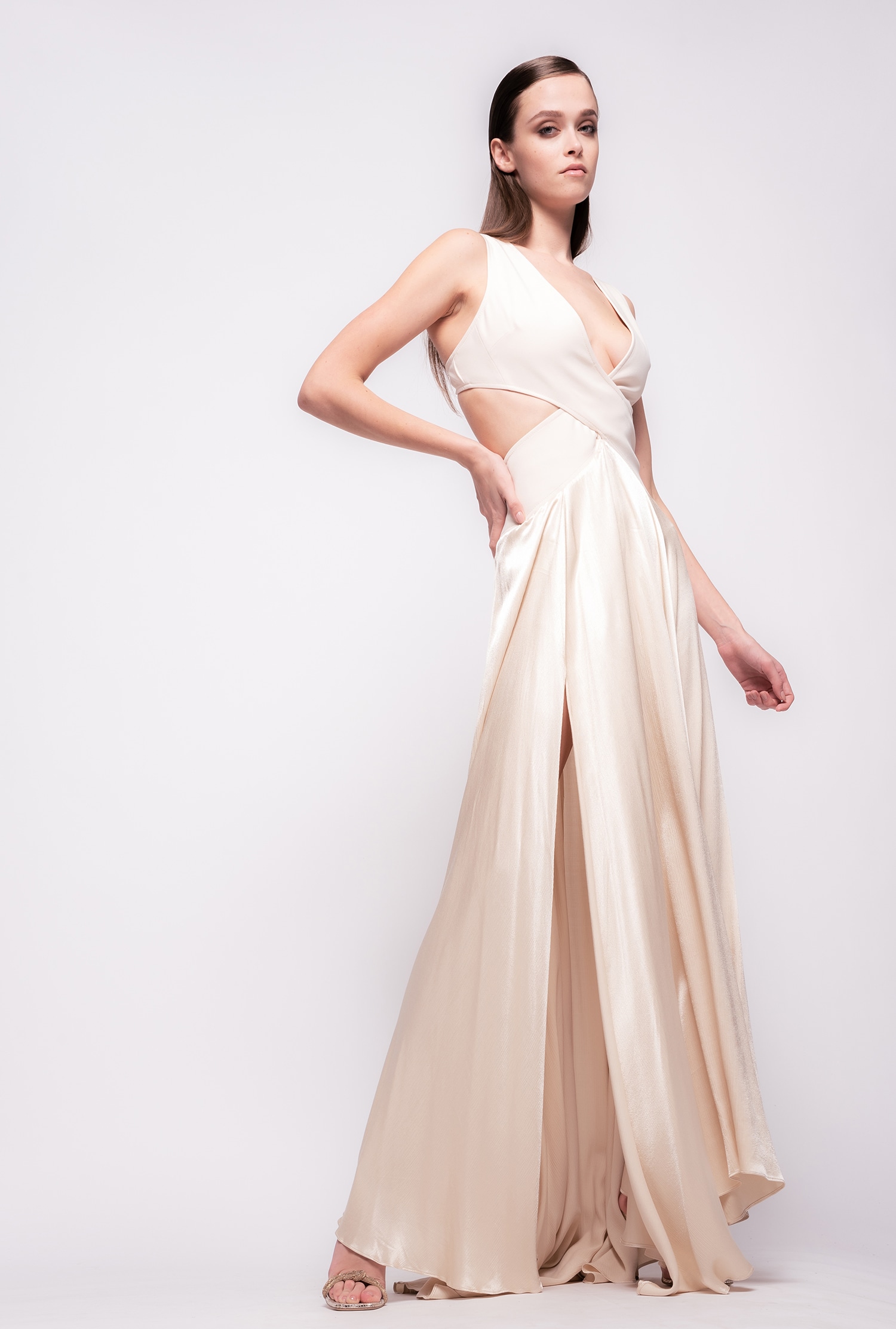 Long dress with open back