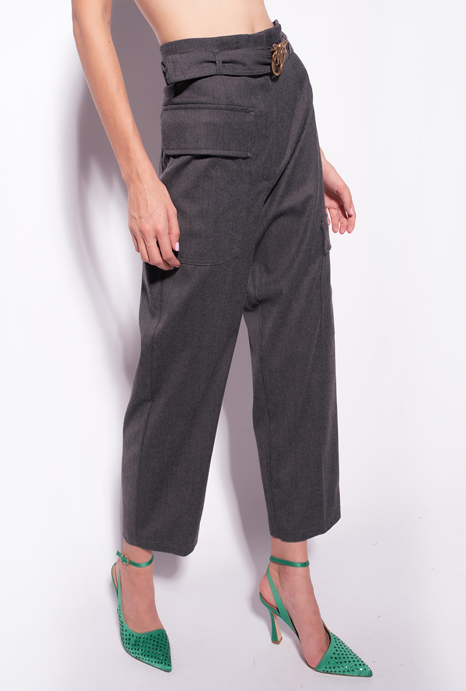 Flannel cargo trousers