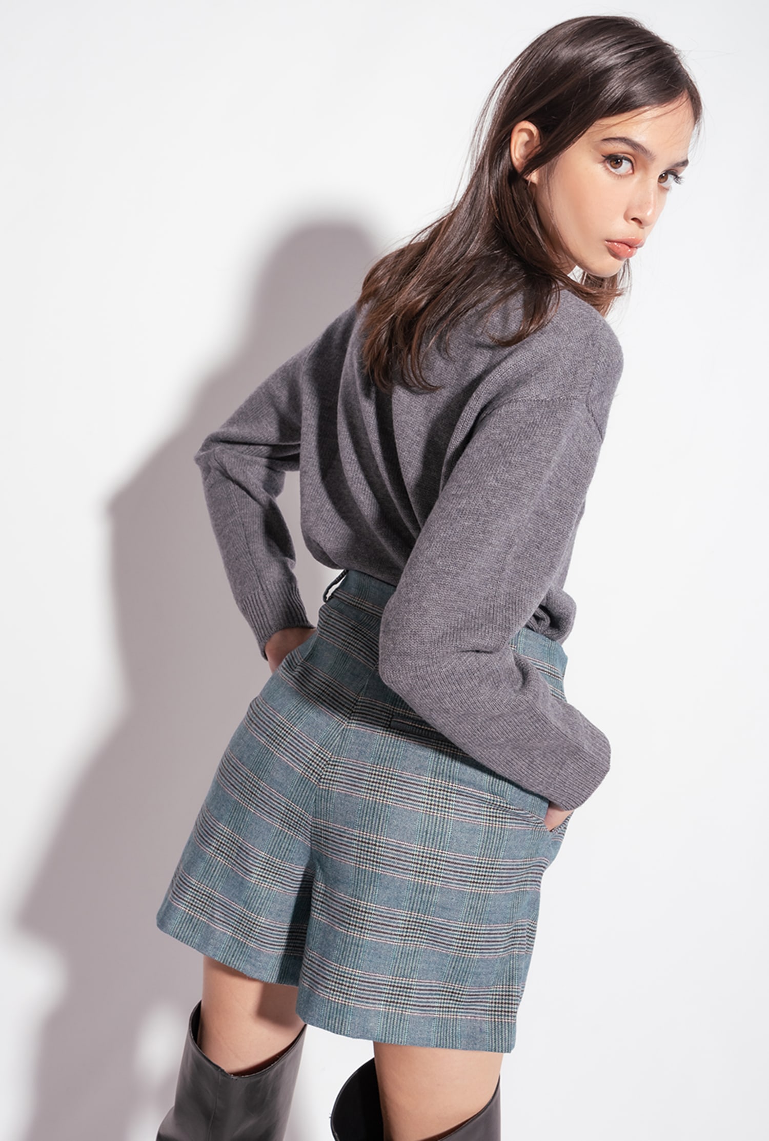 Prince-of-Wales flannel shorts