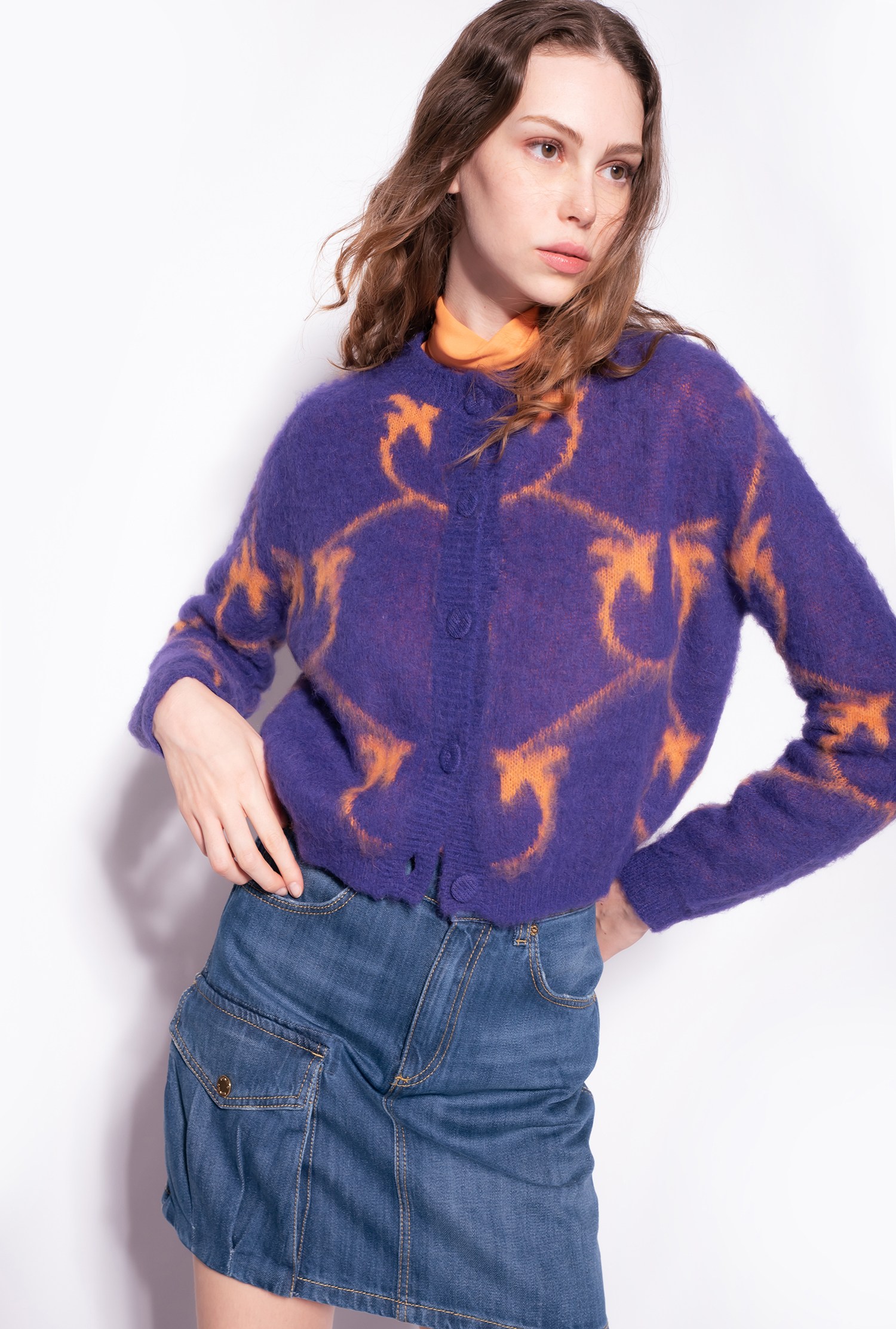 Cropped Monogram jacquard cardigan