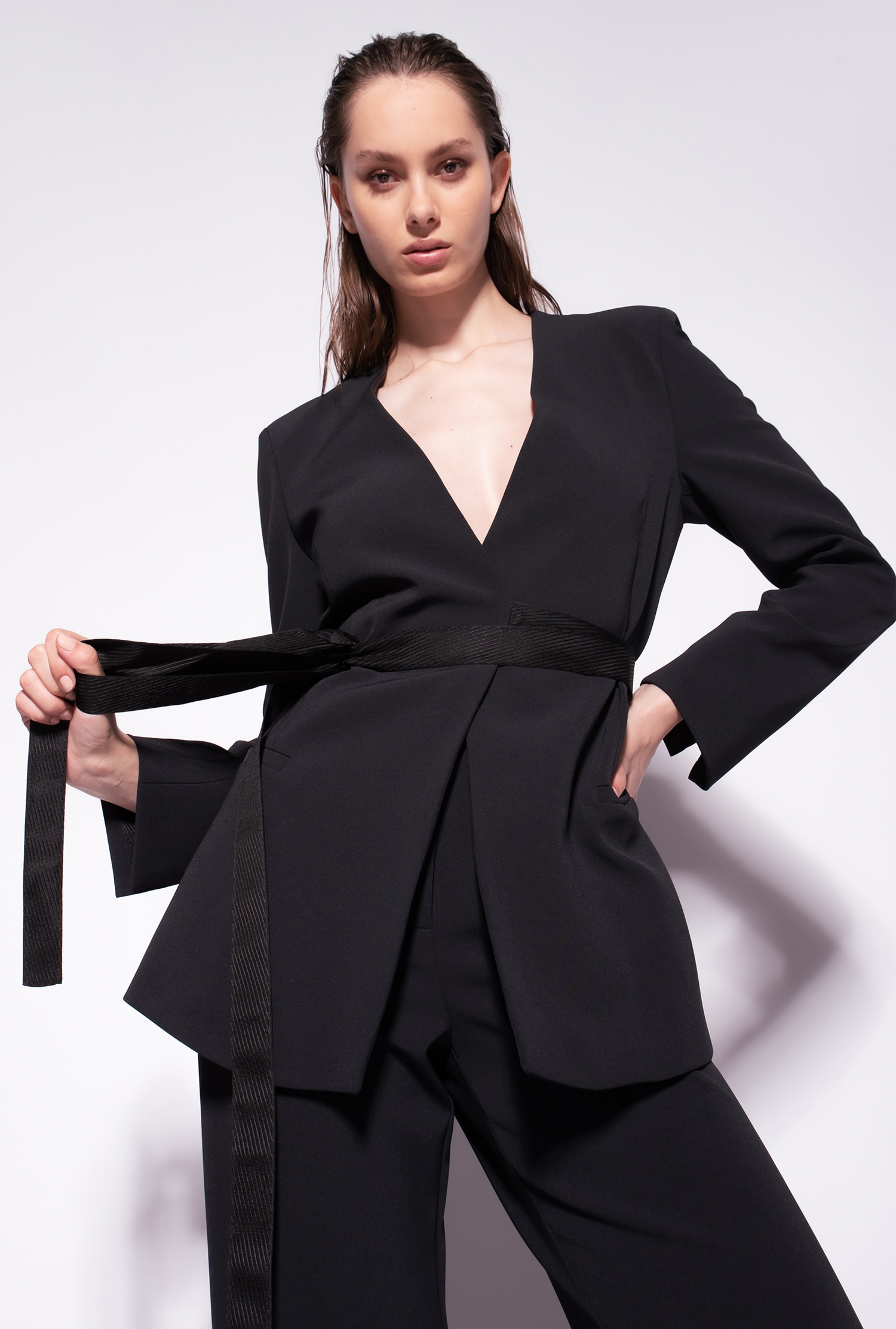 Cady blazer with ribbons