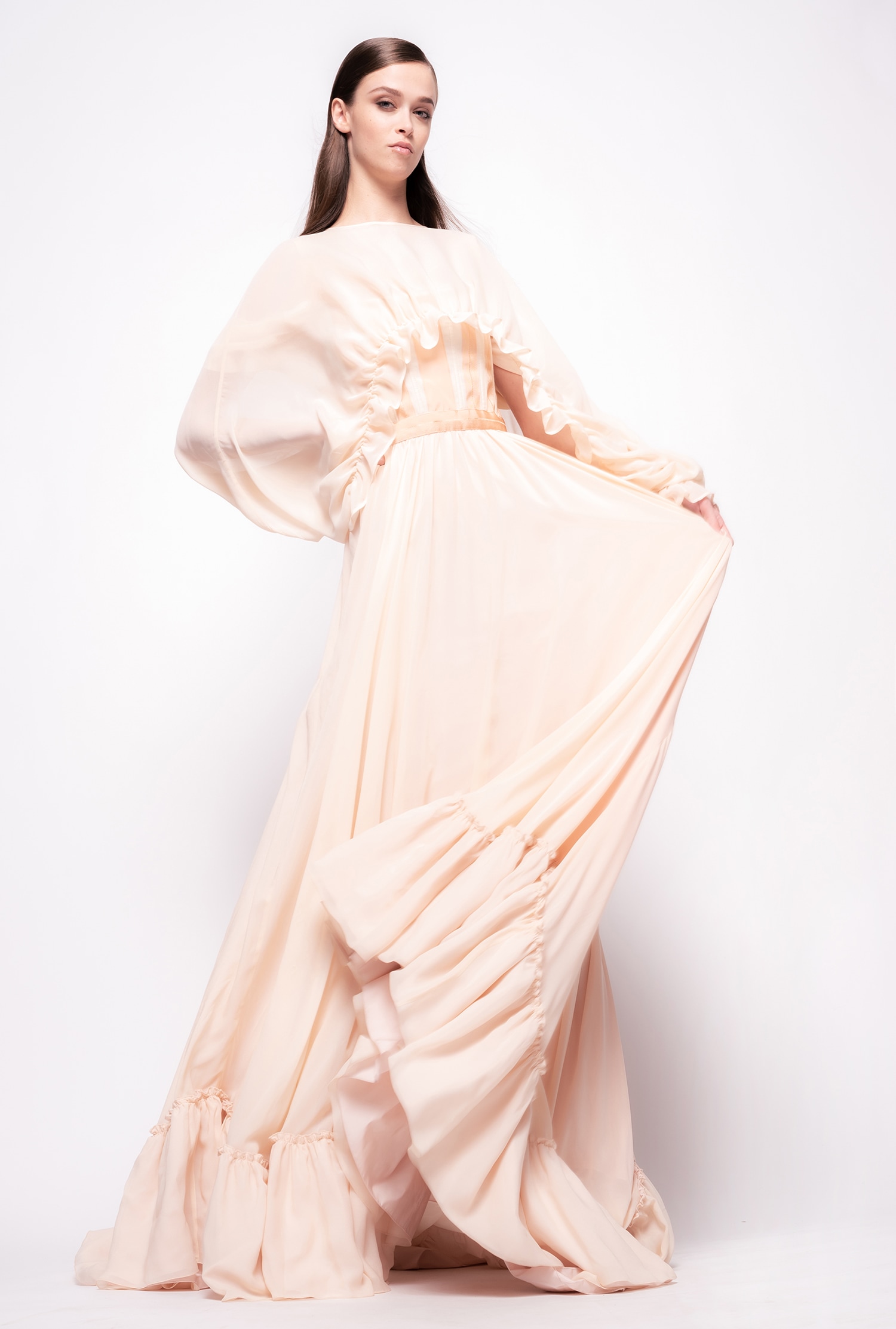 Shrug top with frills