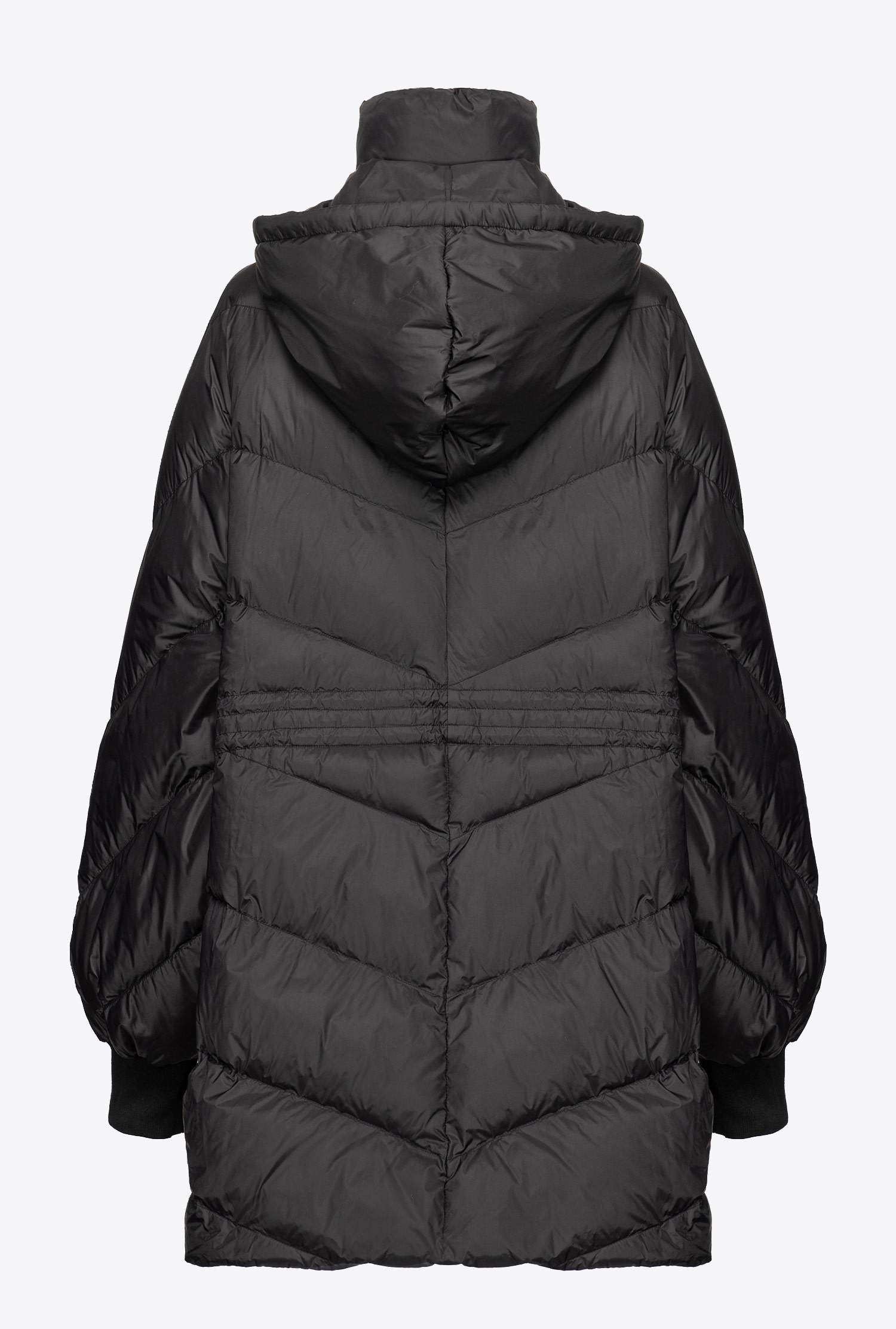 Midi technical canvas down jacket