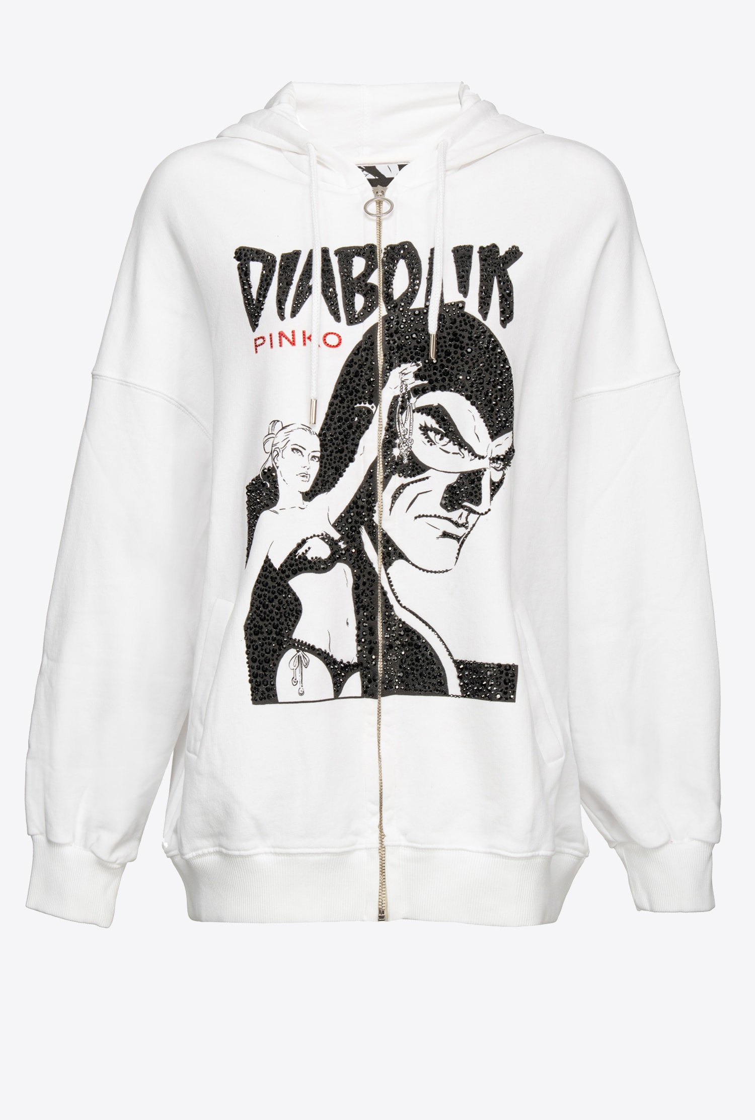 Full-zip PINKO Diabolik sweatshirt