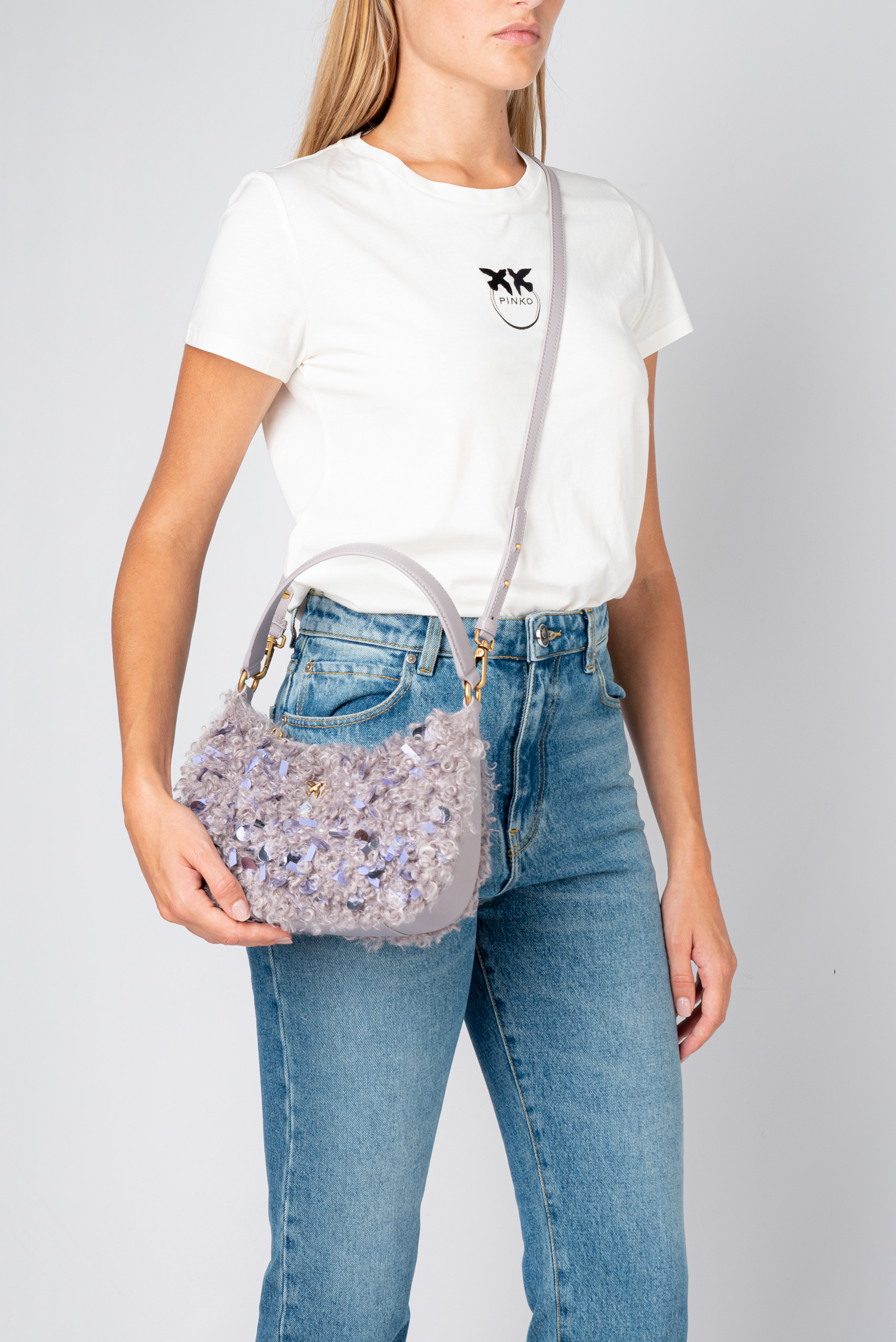 Mini Half Moon Bag Neon Curls