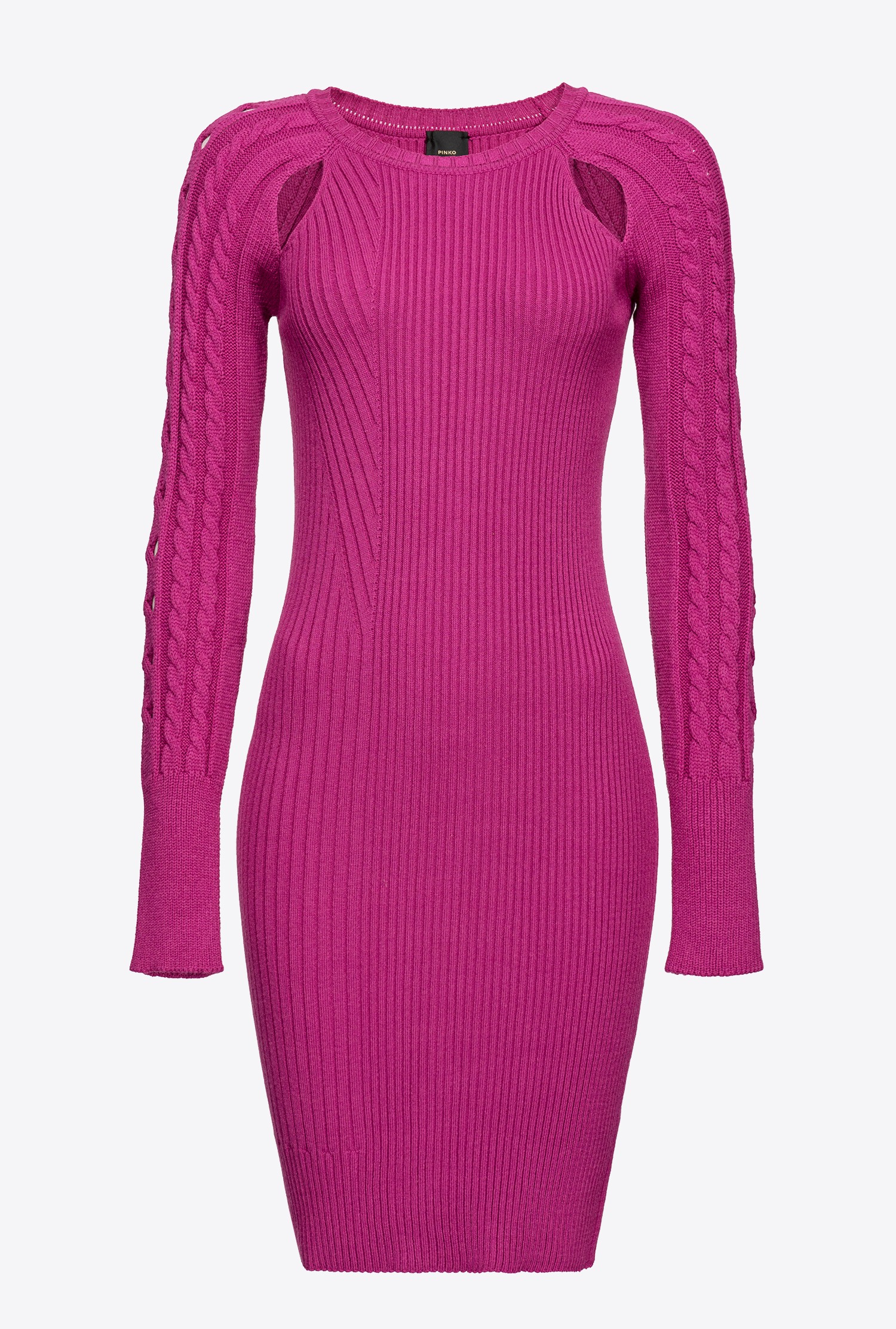 Cable-knit mini dress