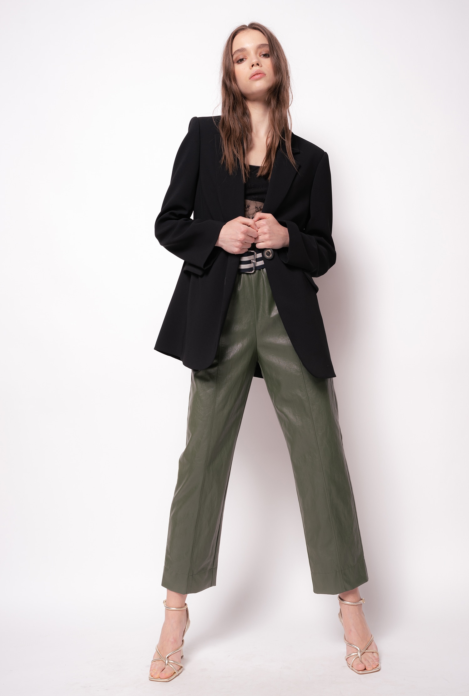 Single-breasted stretch crêpe blazer