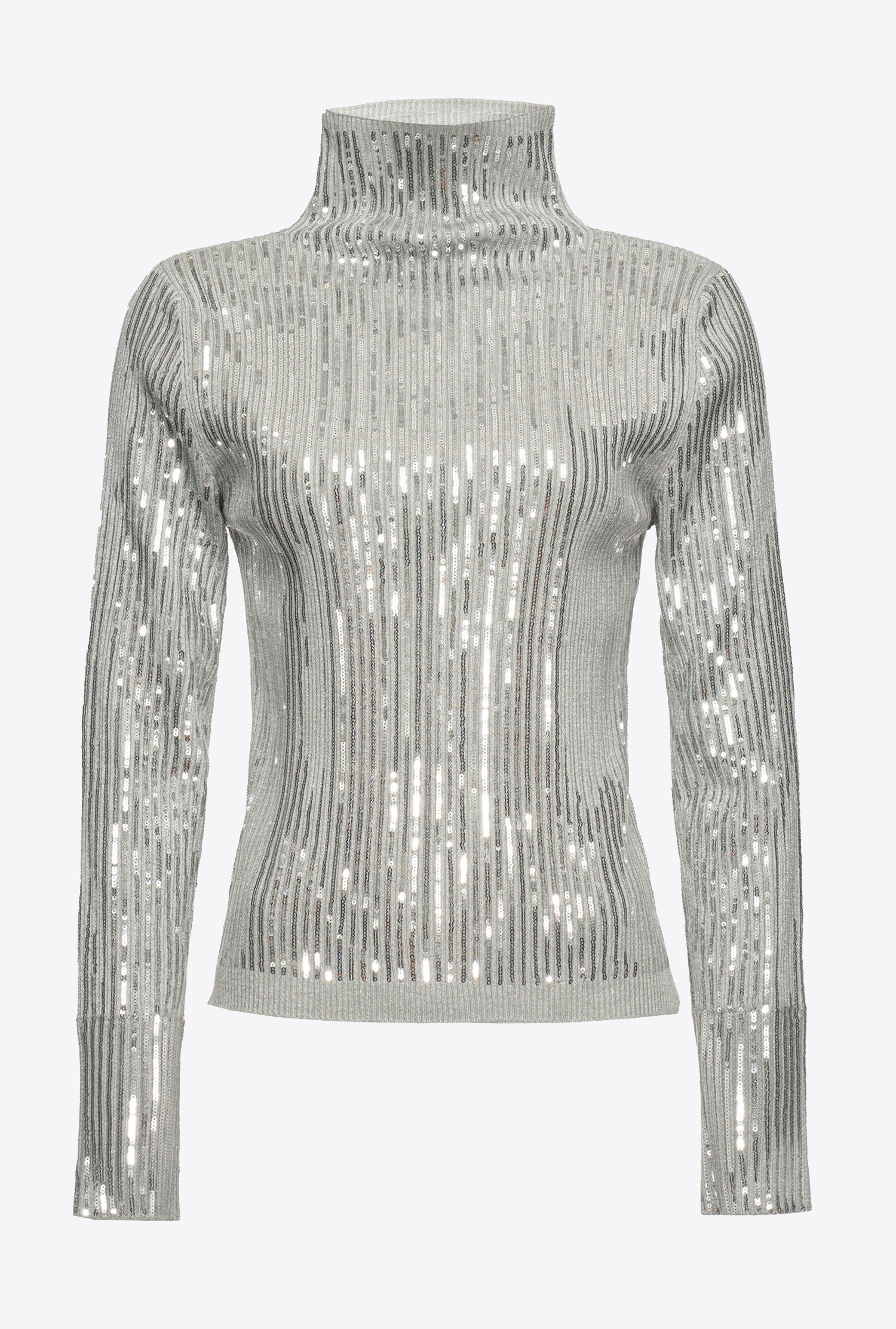 Sequinned turtleneck sweater