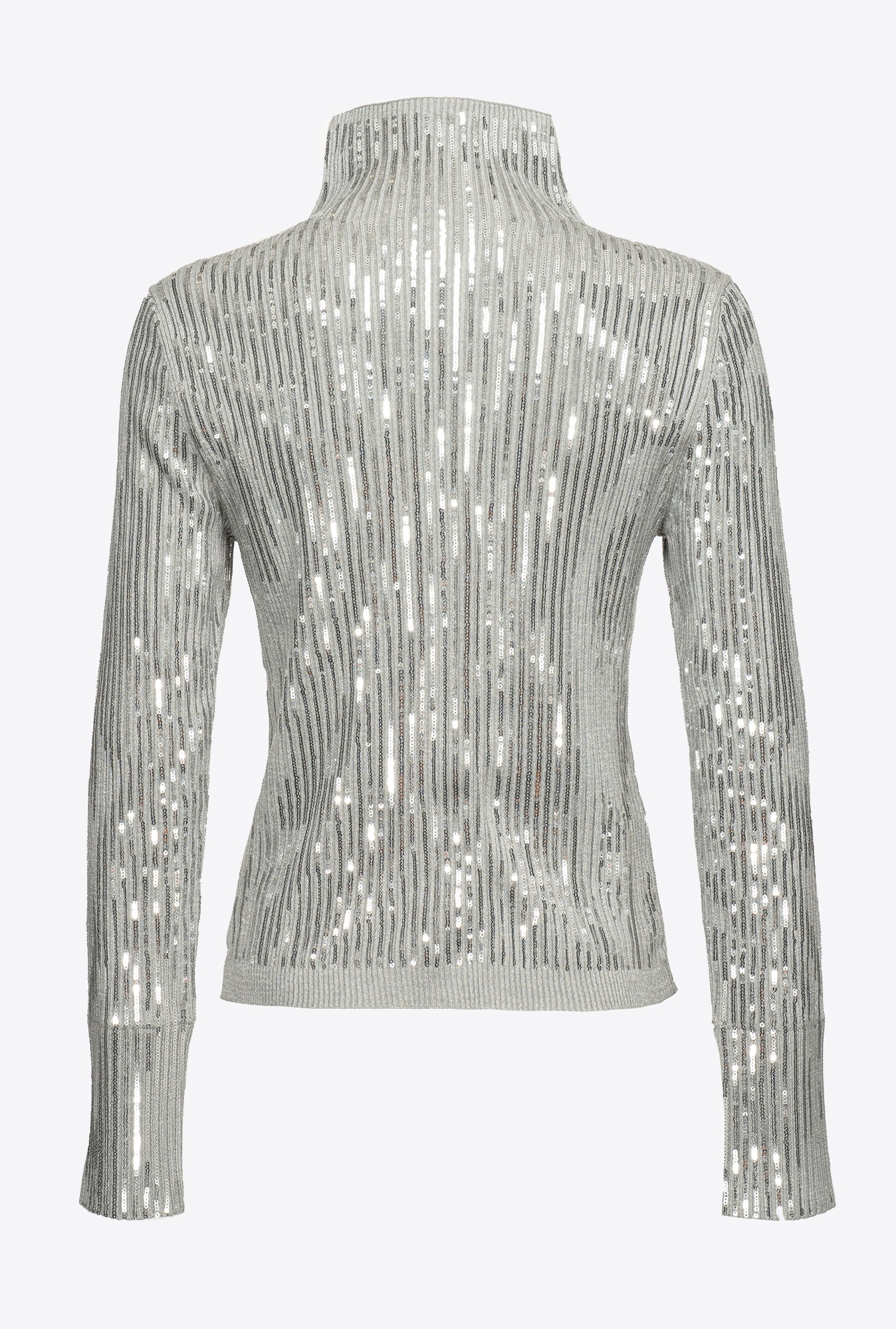 Sequinned turtleneck sweater