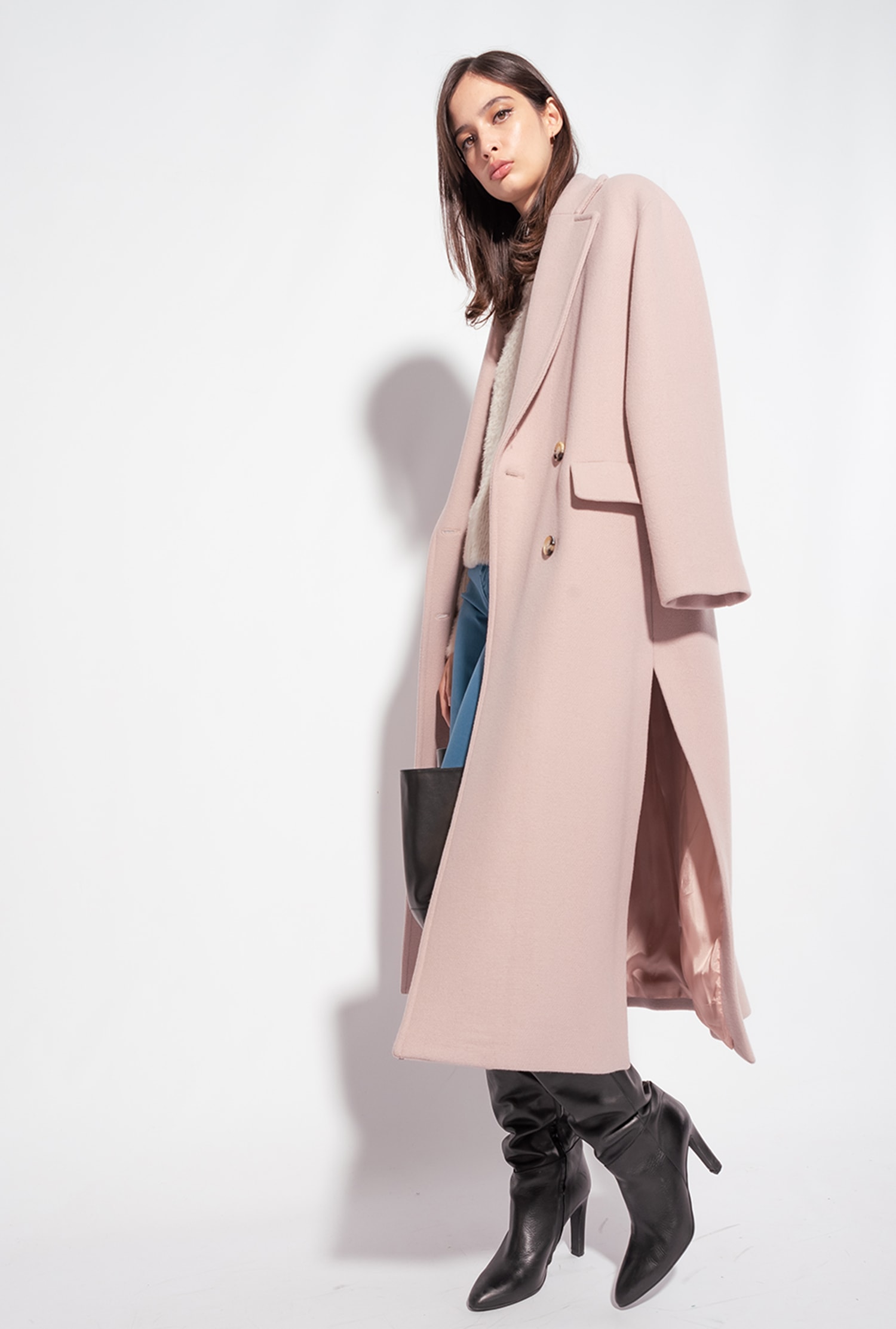 Ribbed teddy-effect pullover