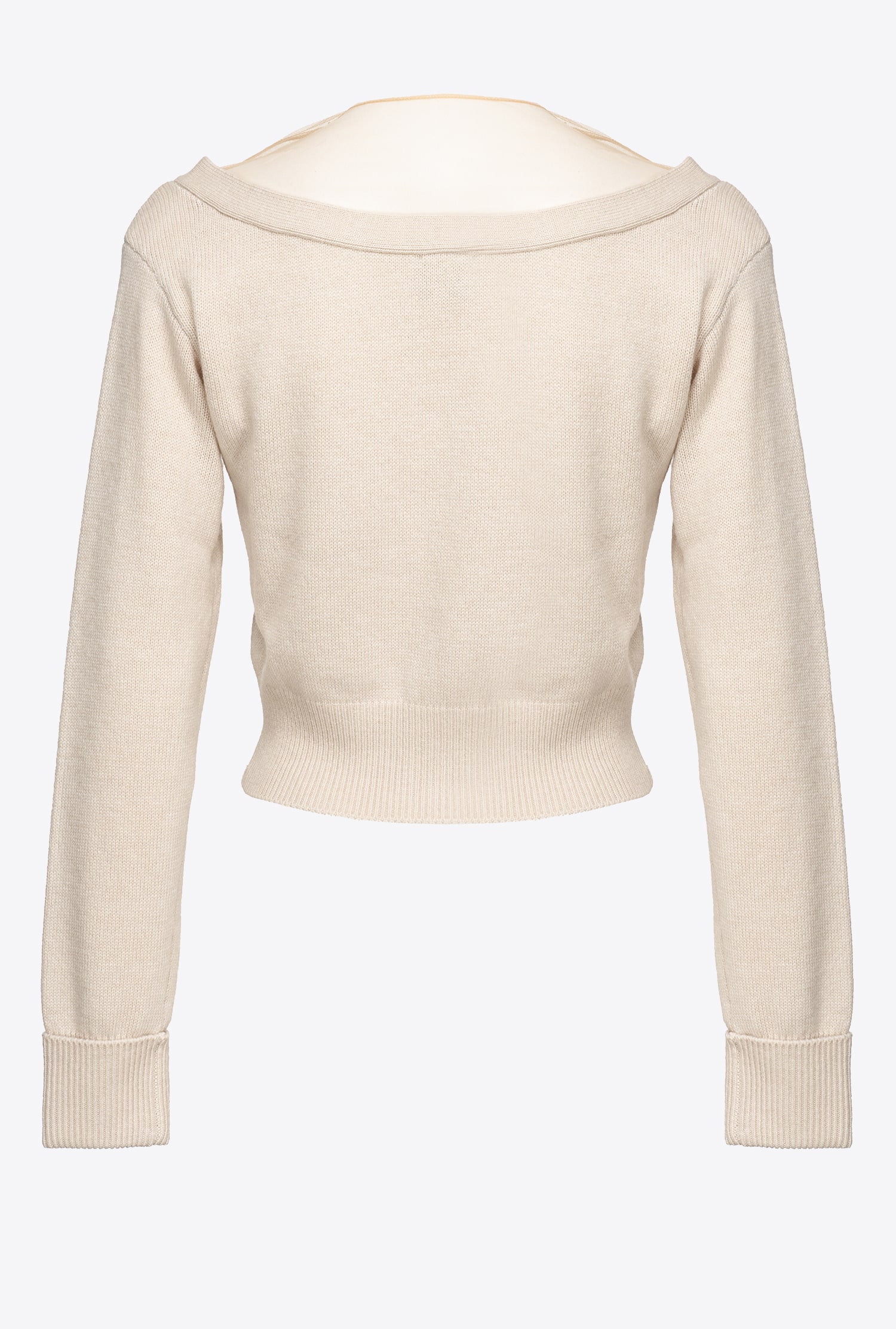 Soft wool and tulle cardigan