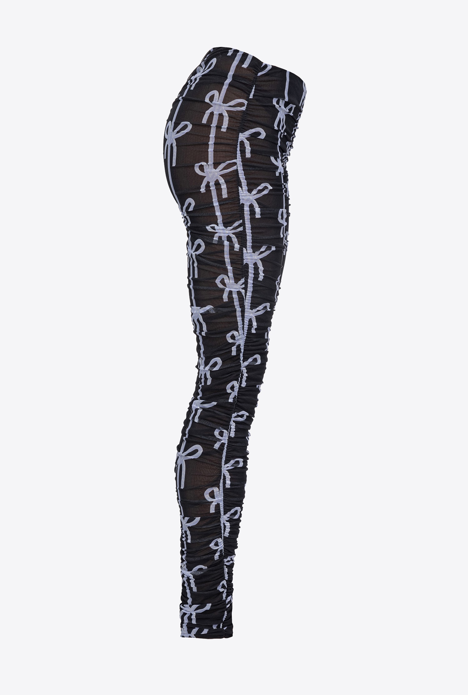 PINKO Reimagine tulle leggings with bow print by Patrick McDowell