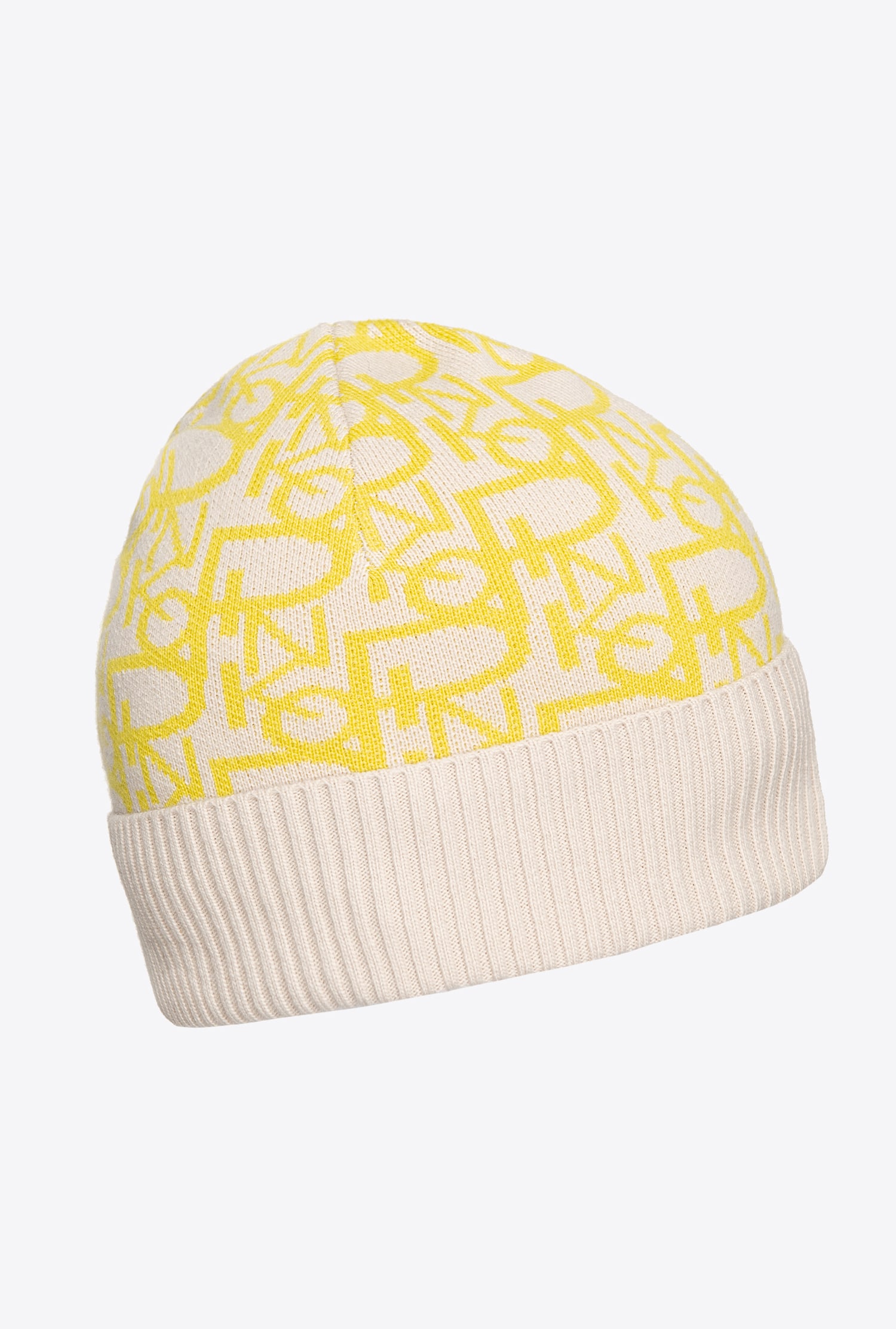 Cashmere jacquard beanie