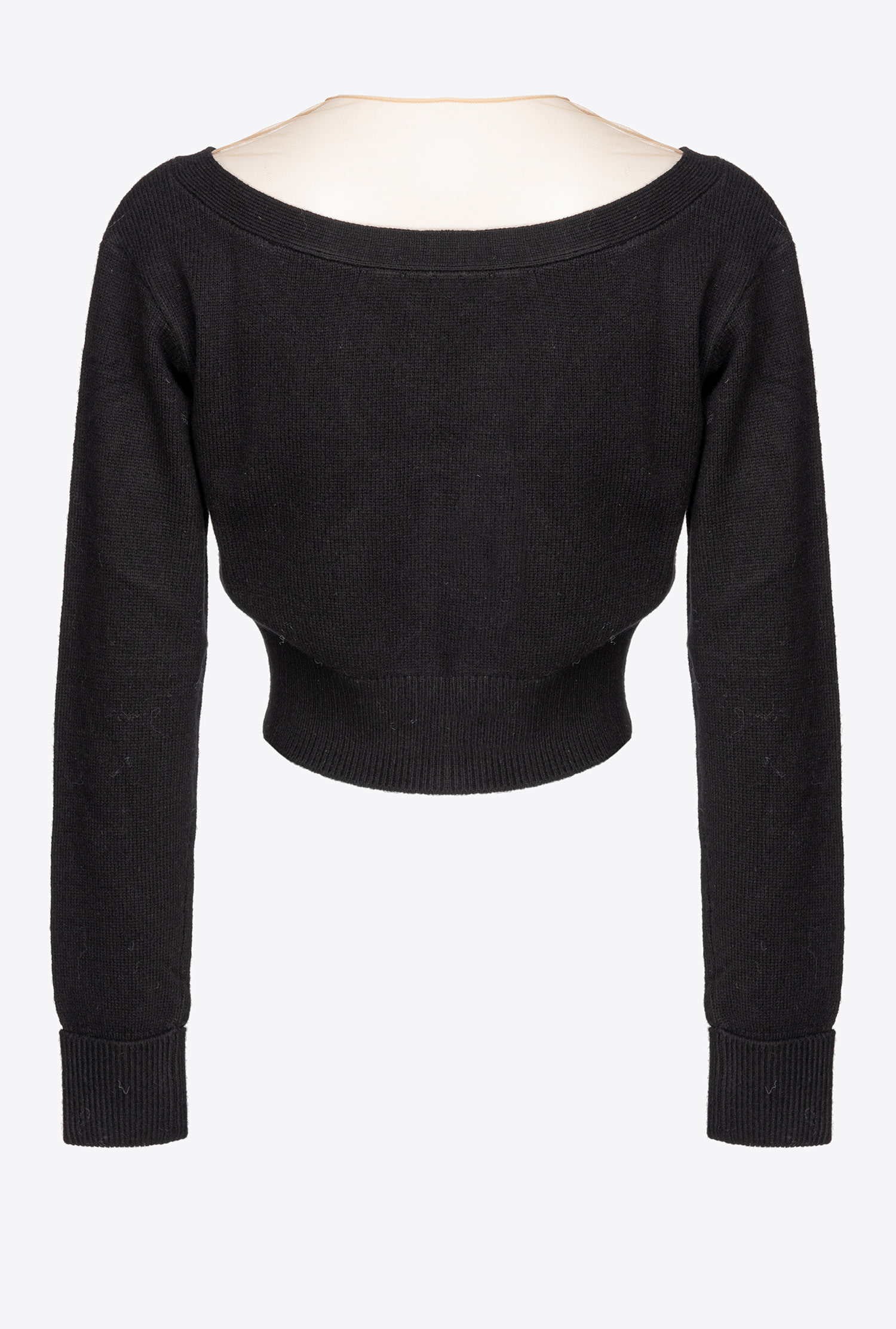 Soft wool and tulle cardigan