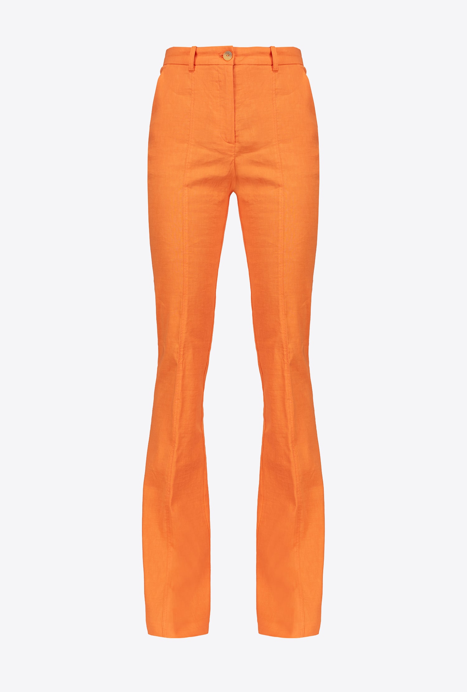 Flared linen trousers