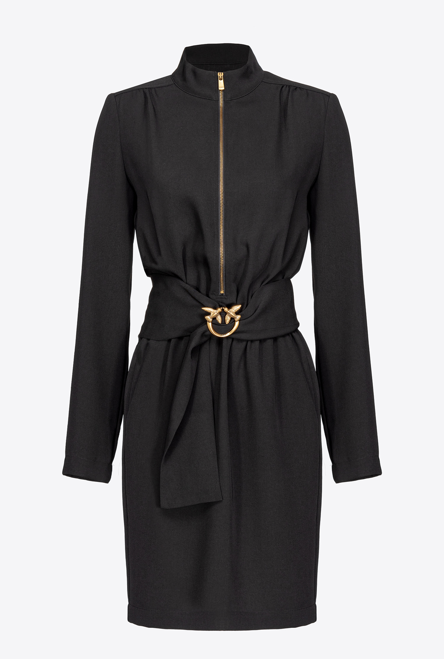 Dress with Love Birds belt and zip