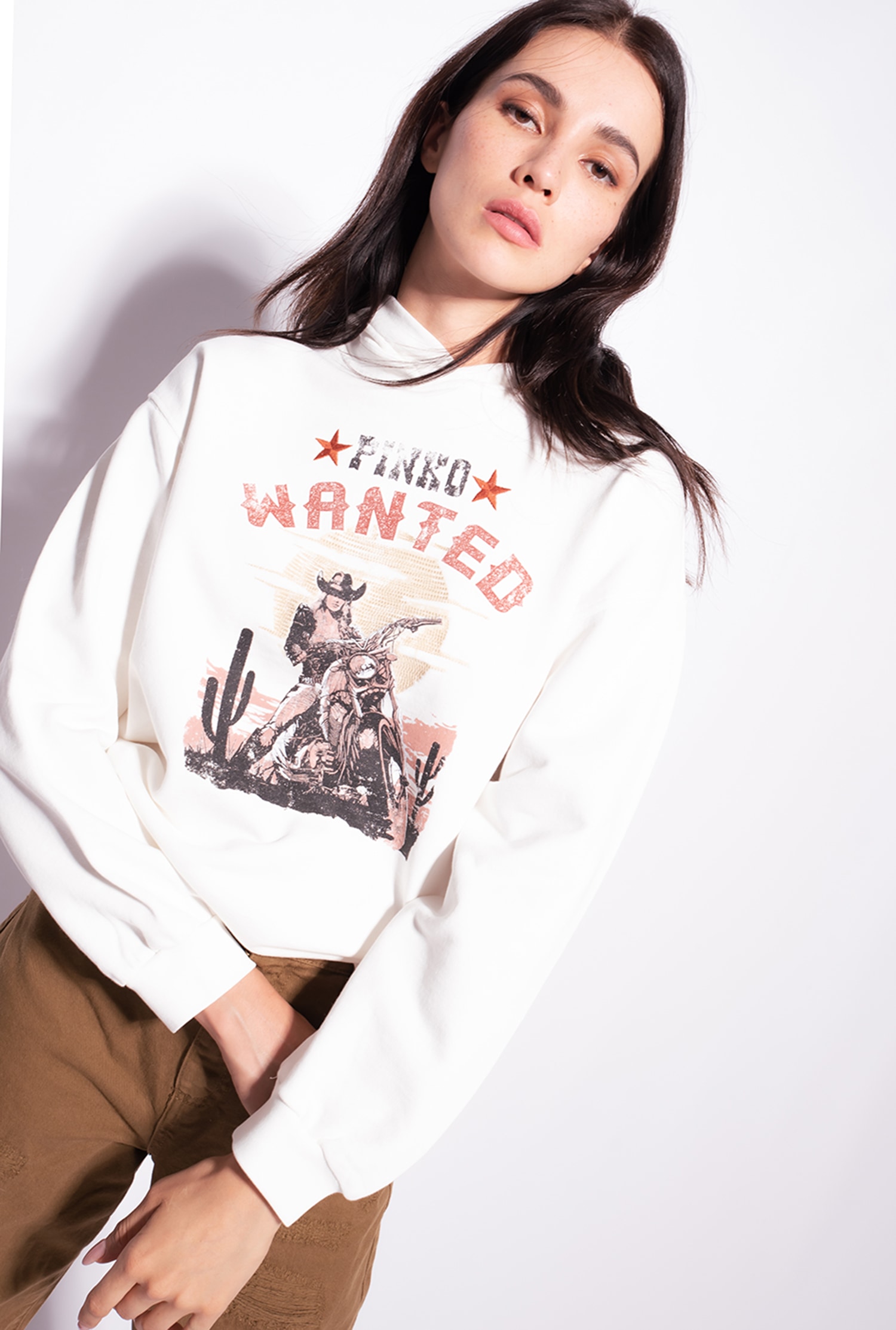 Sweatshirt with Wanted print