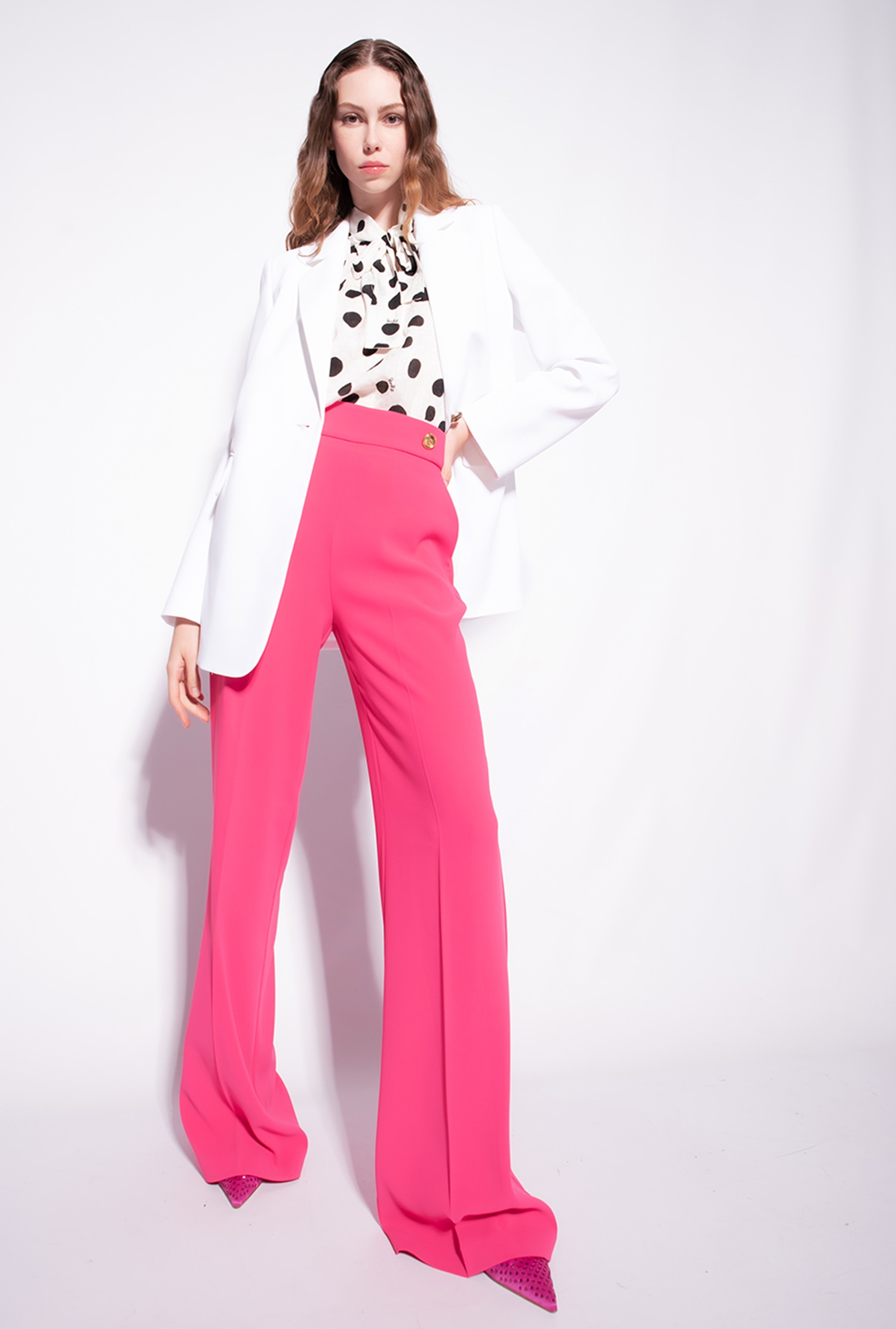 Single-breasted stretch crêpe blazer