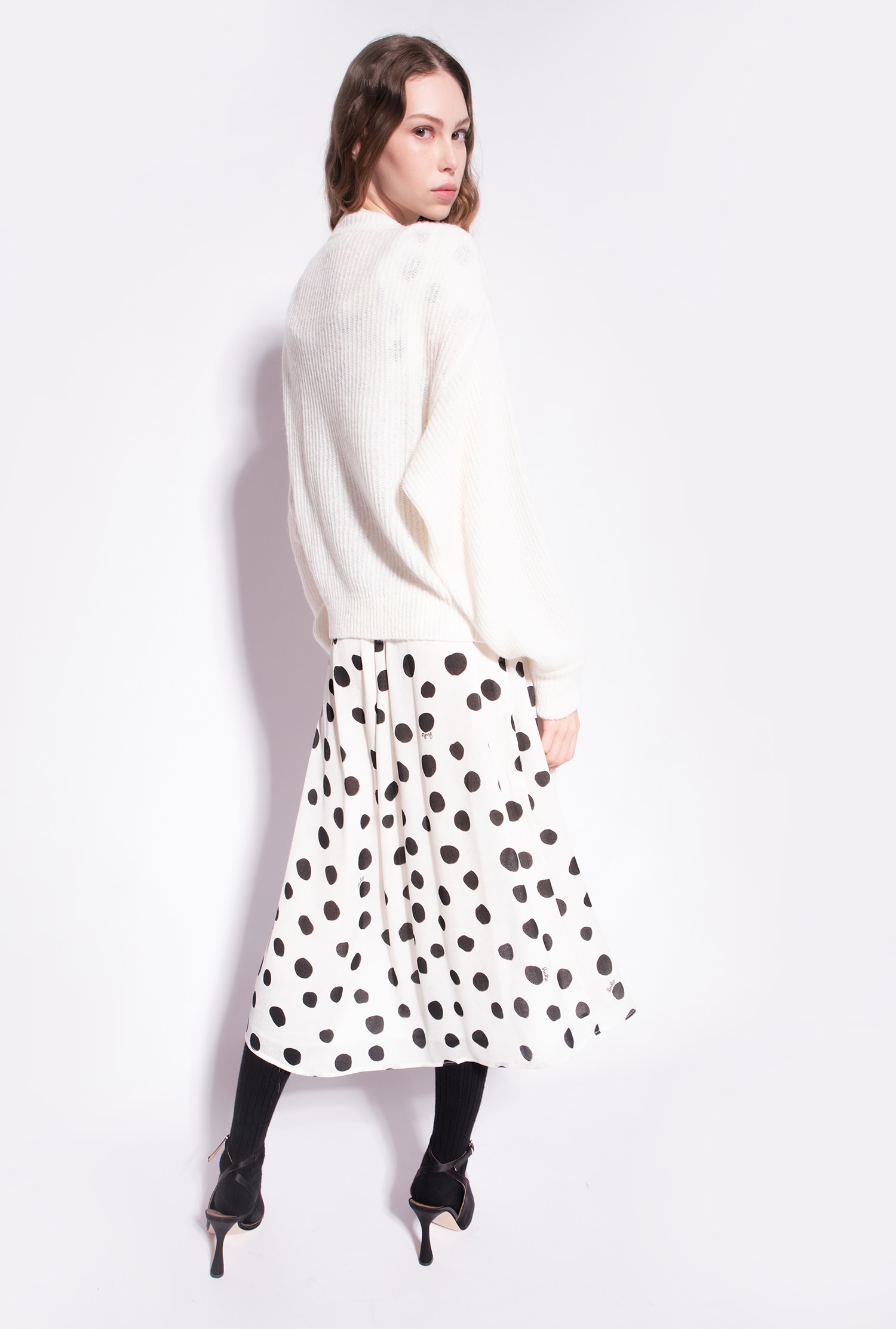 Cropped rib-knit cardigan