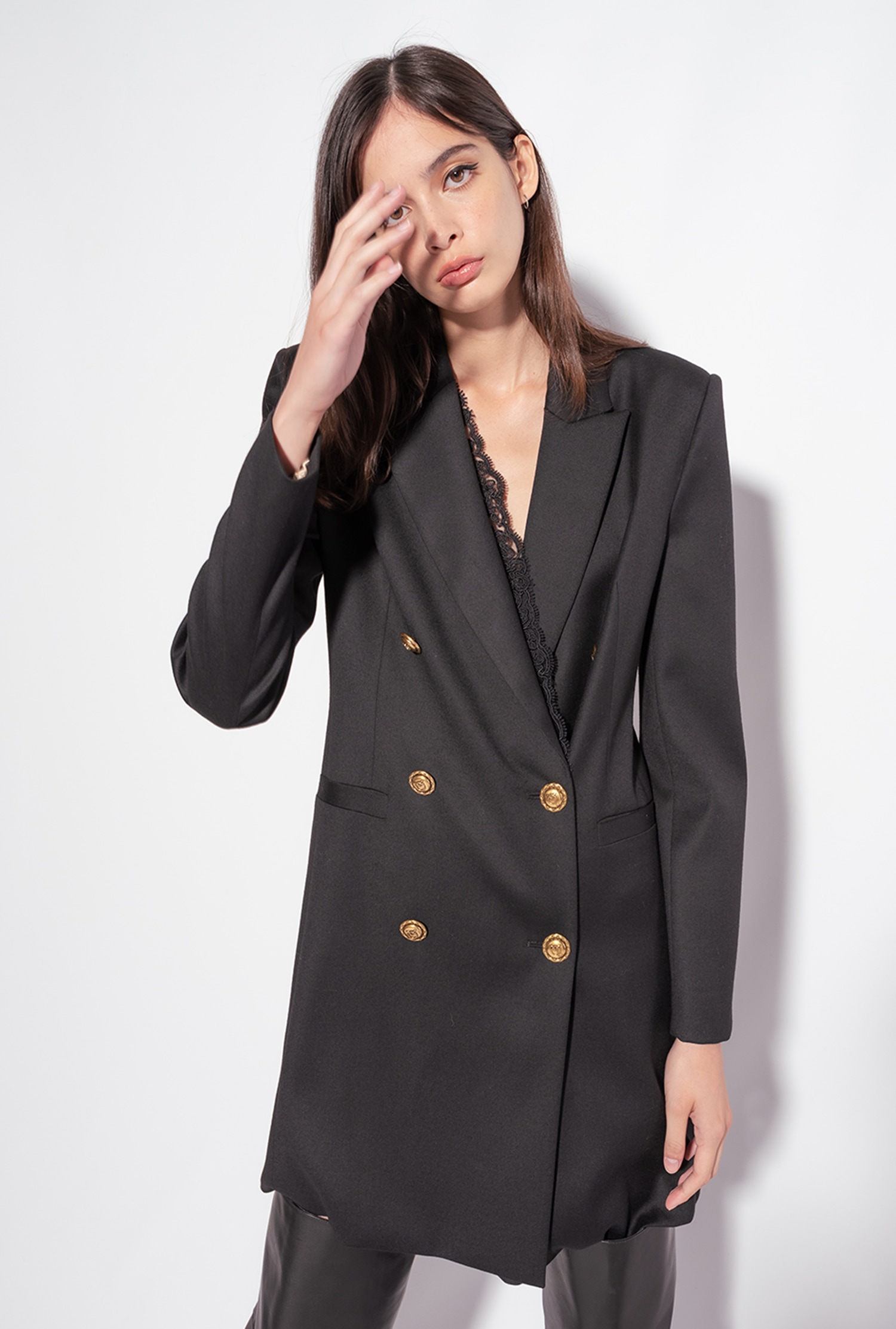 Buttoned blazer dress