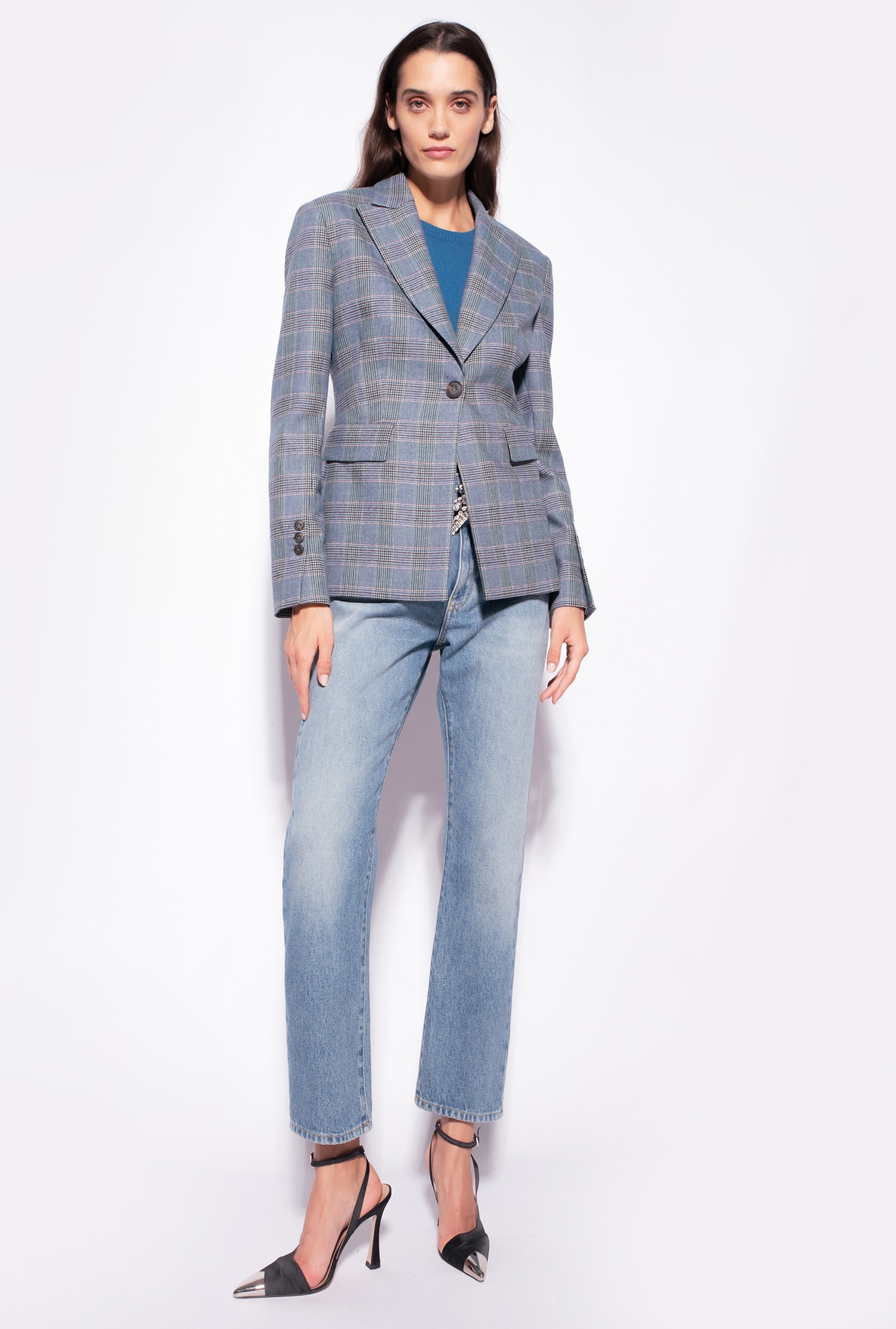 Prince-of-Wales flannel blazer