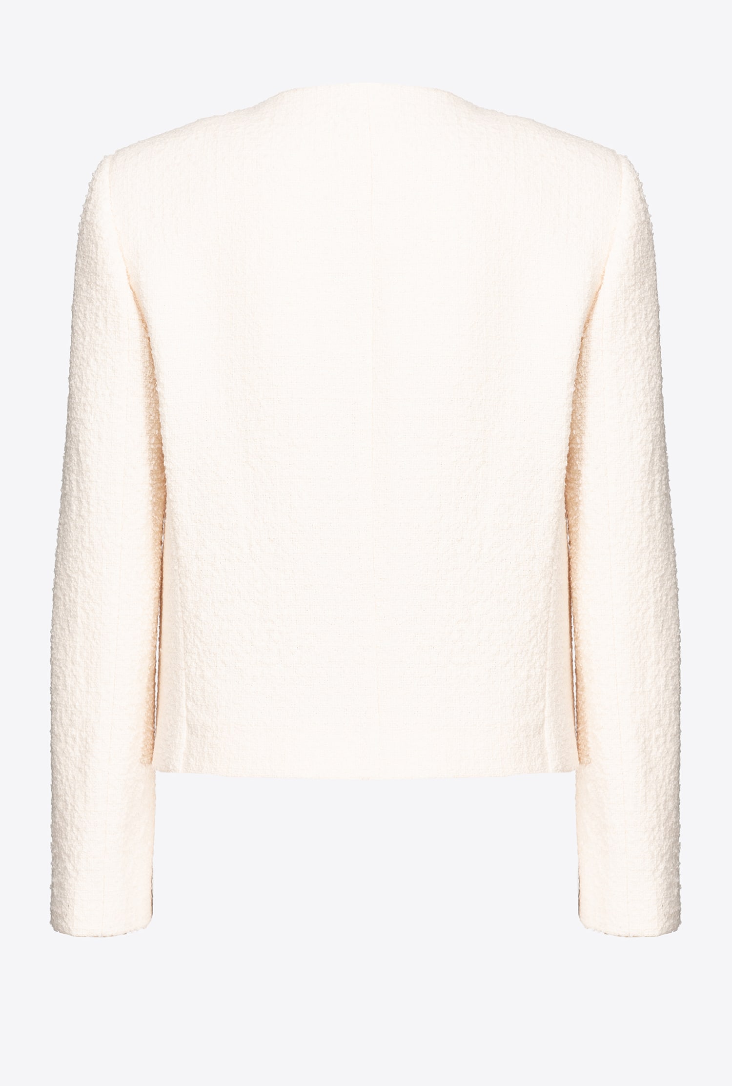 Short basketweave bouclé jacket