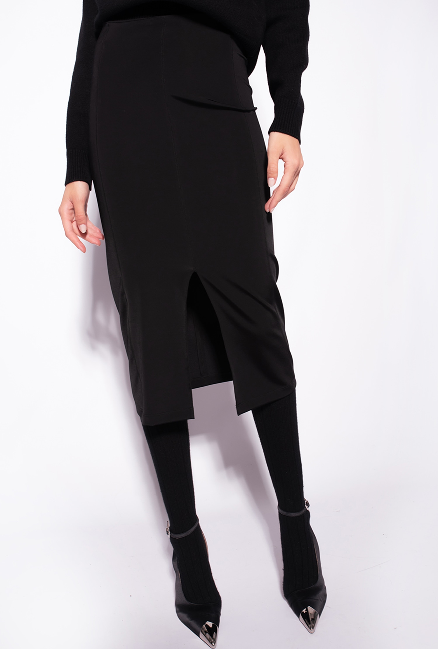 Midi skirt with slit