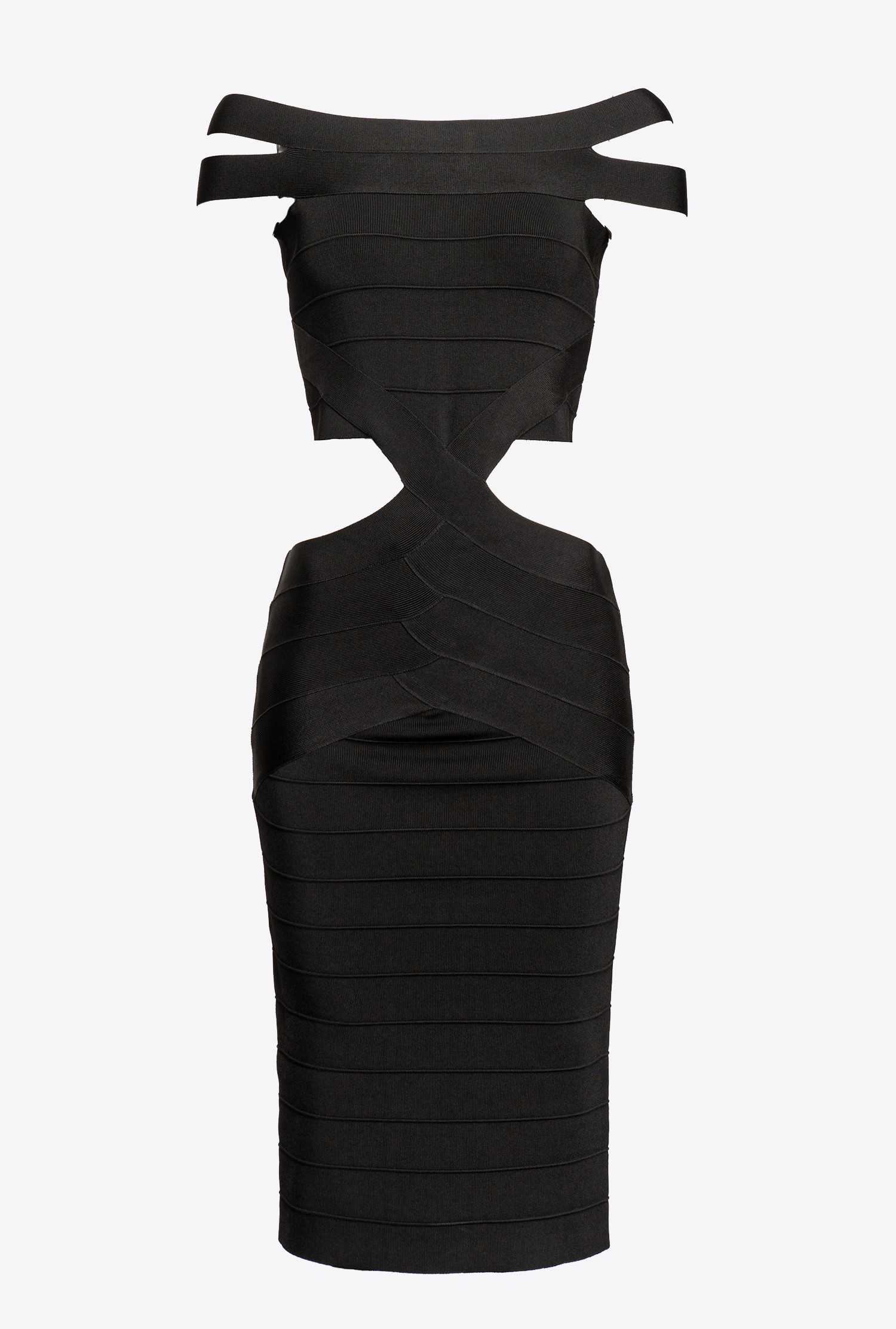Fitted knit band-effect dress