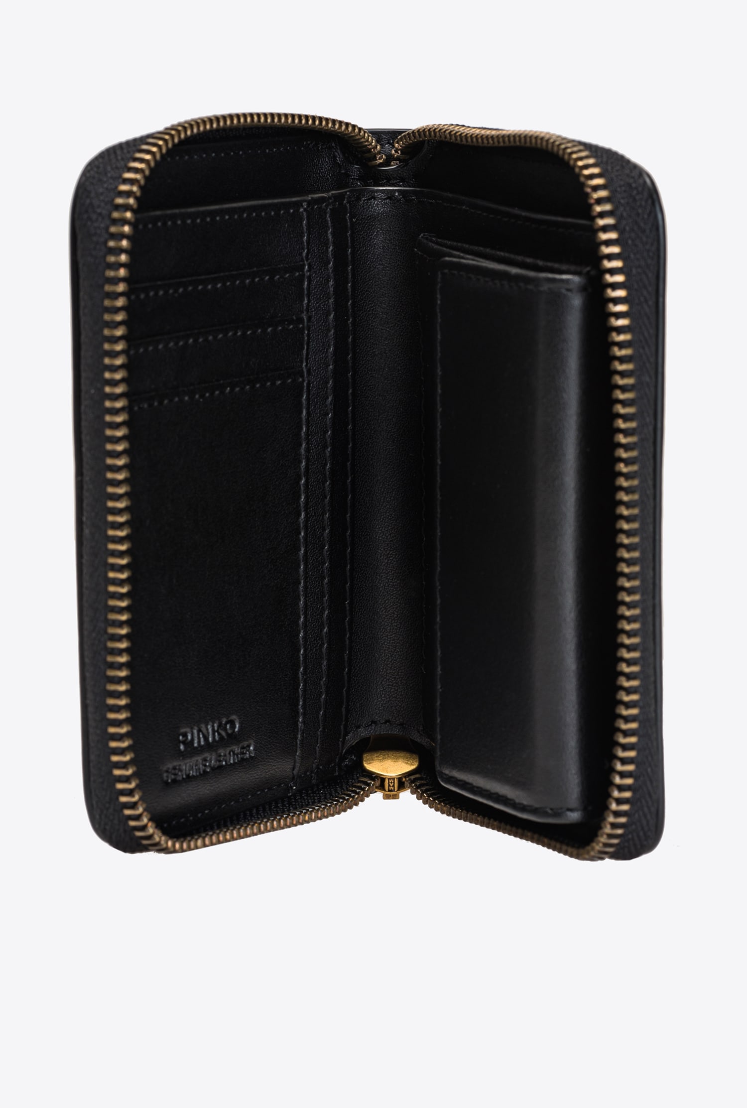 Small zip-around leather wallet