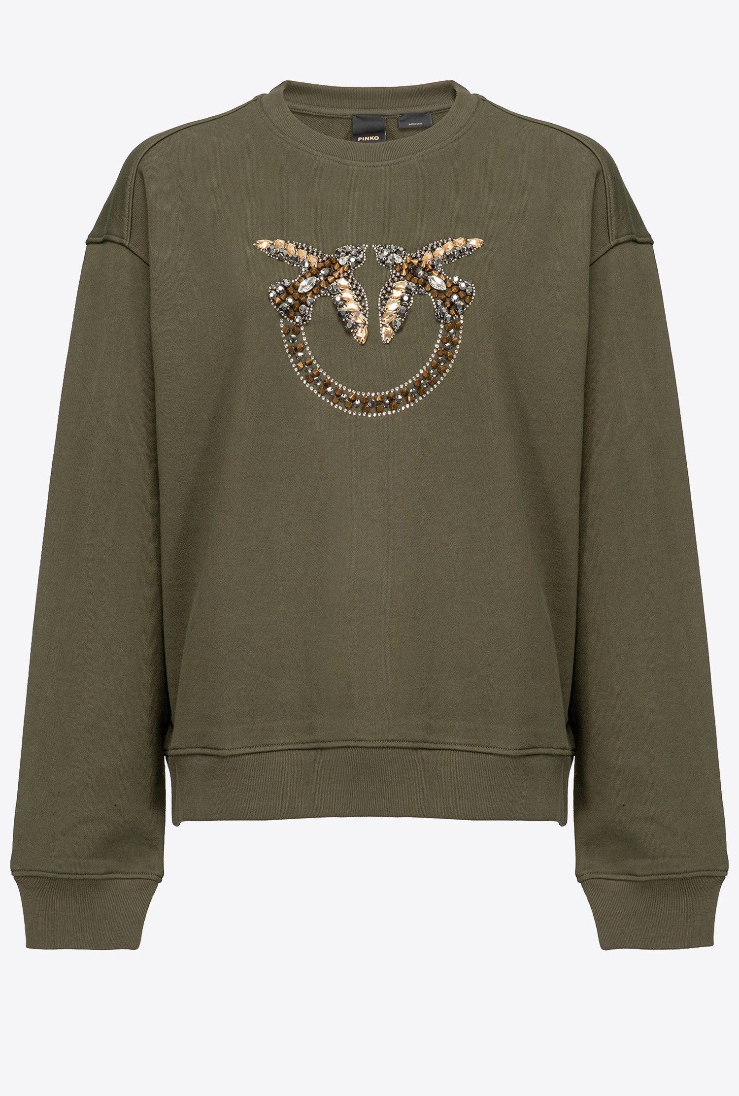 Sweatshirt with Love Birds embroidery