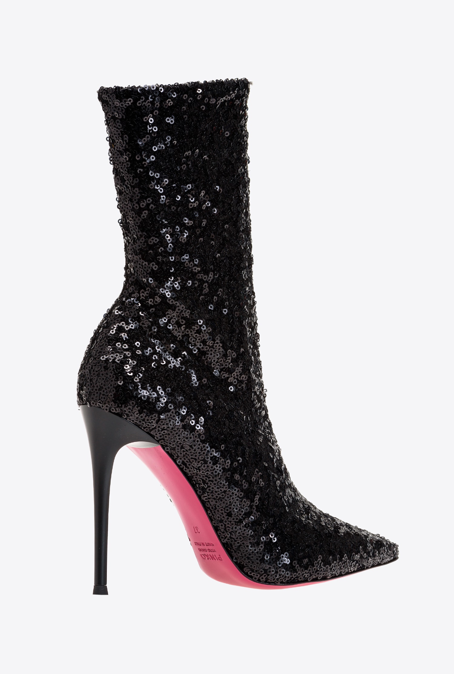 Fully sequinned ankle boots