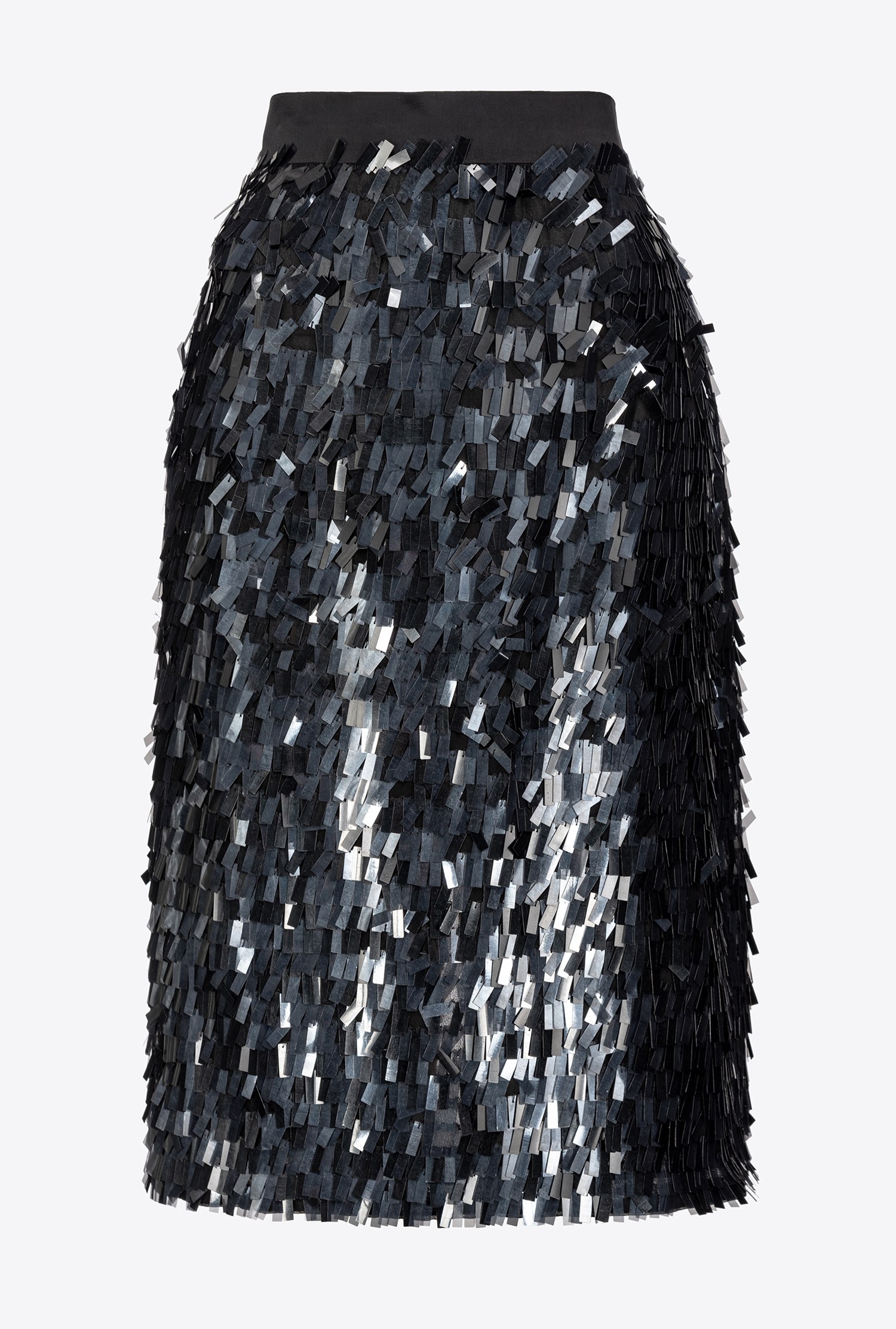 Skirt with square-shaped sequins all over