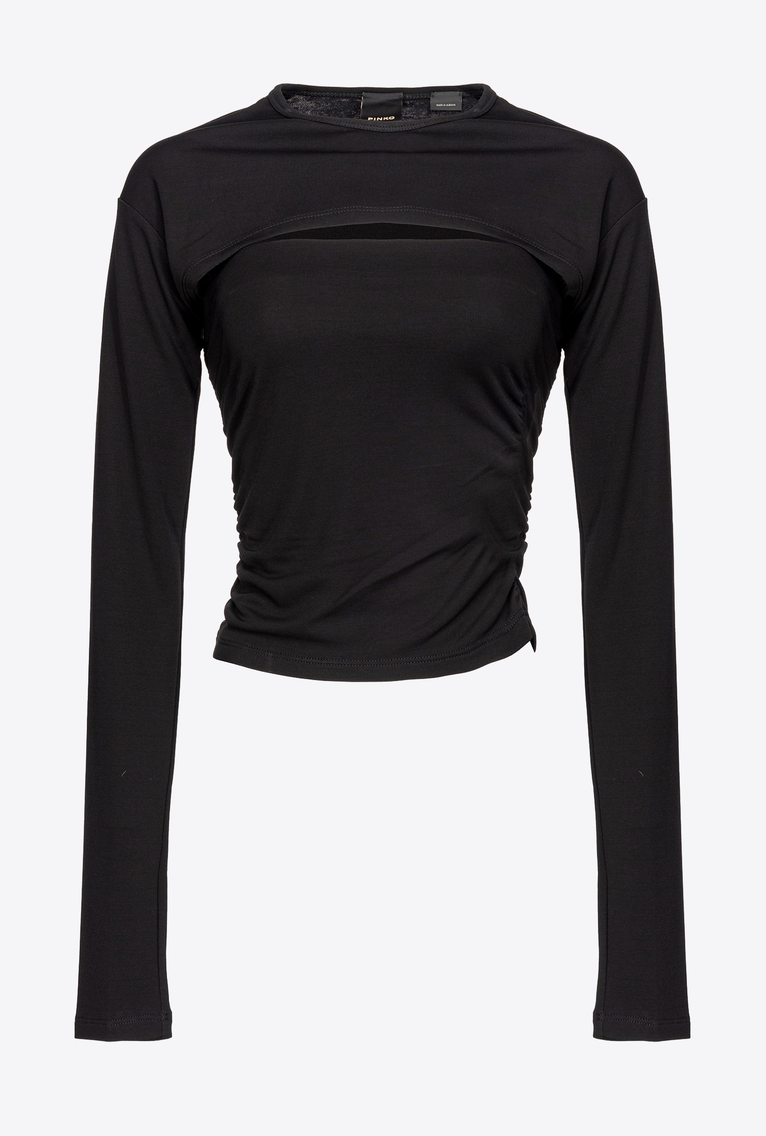 Cropped sweater with cut-out