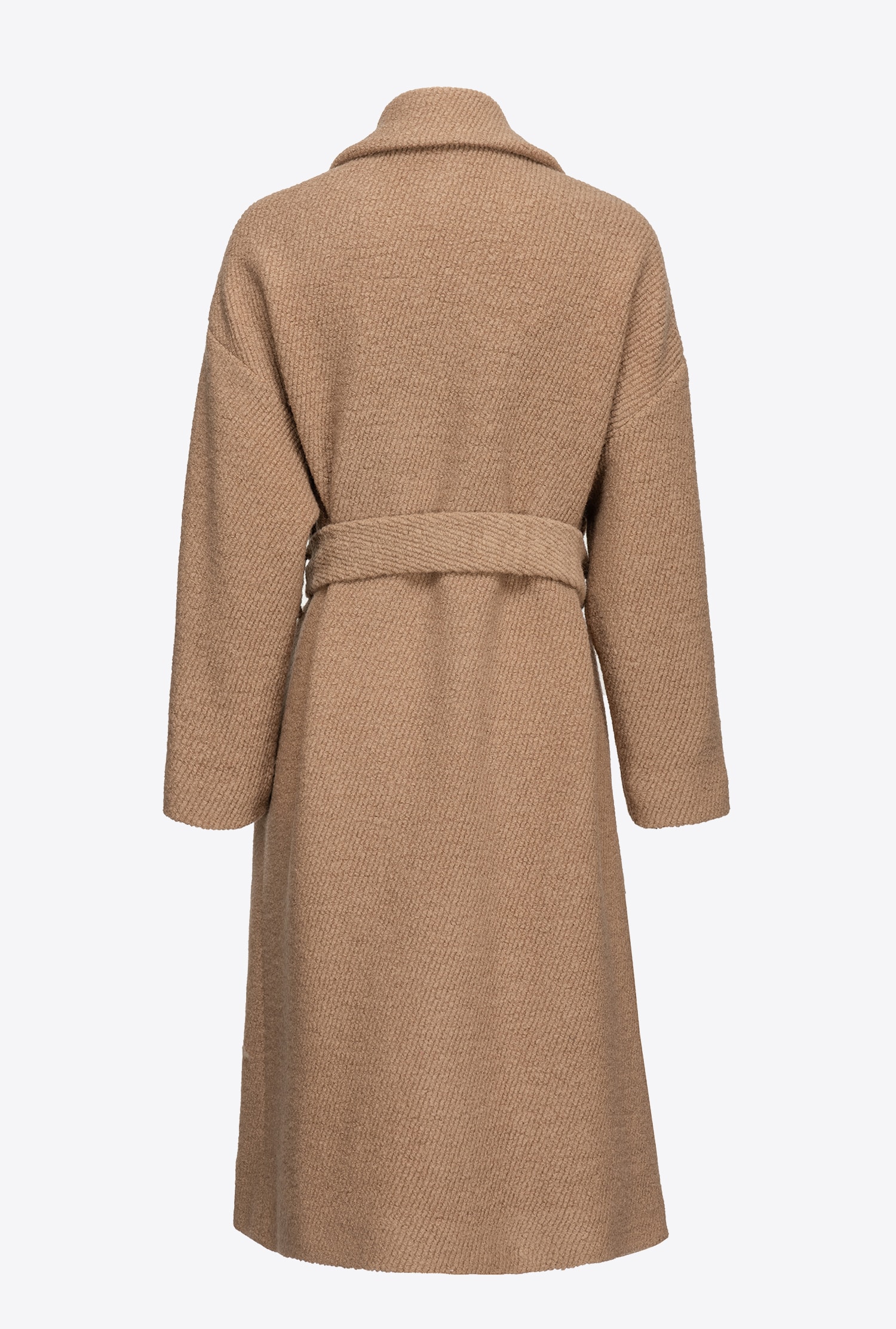 Bouclé wraparound coat