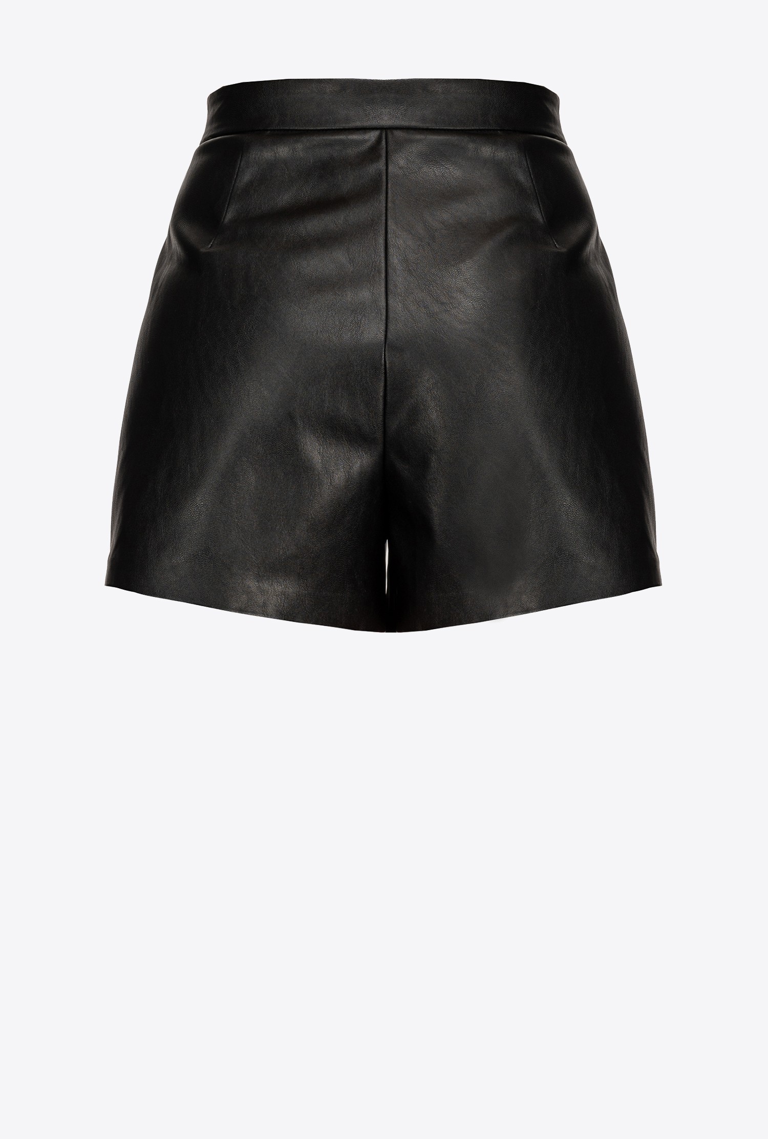 Leather-effect shorts