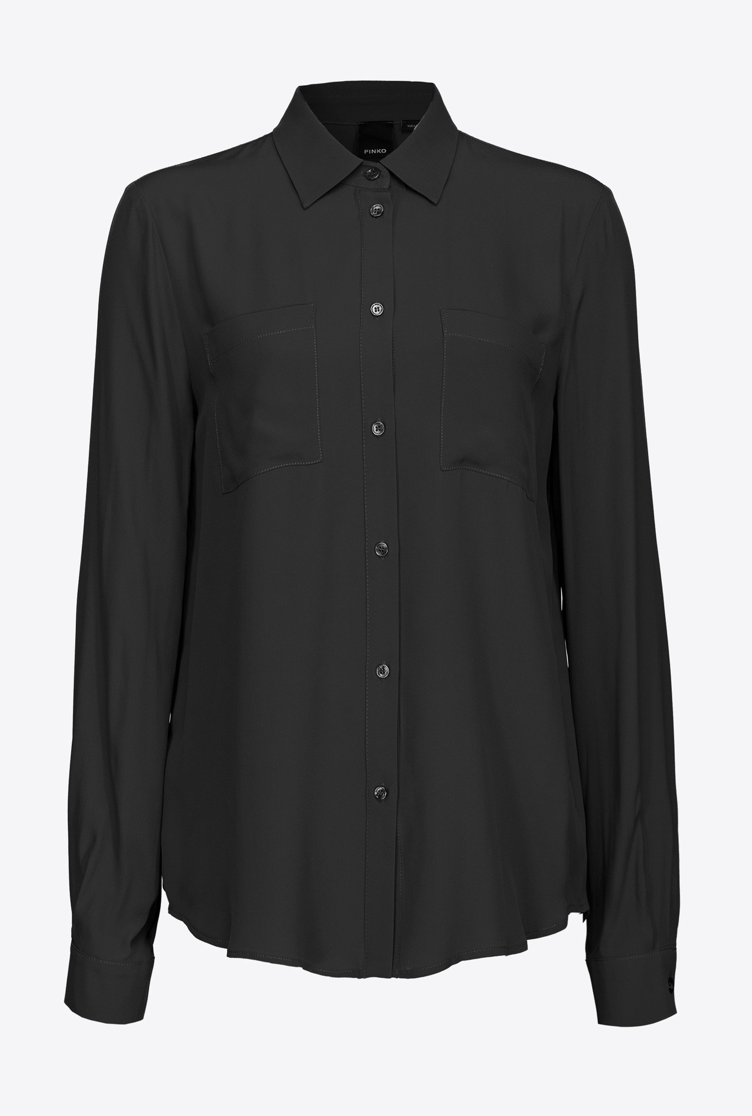 Silk-blend shirt with breast pocket