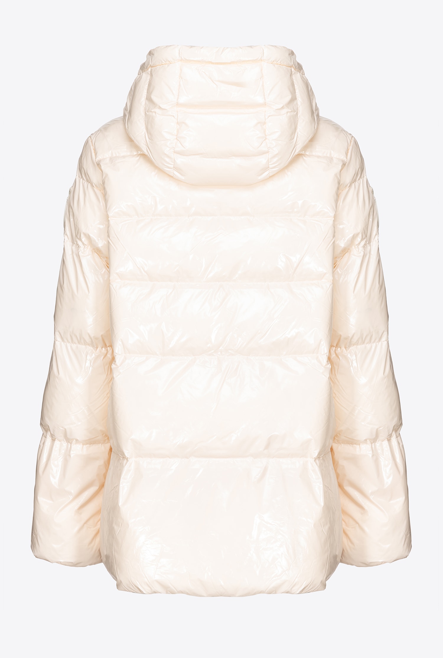 Crystal nylon pea jacket