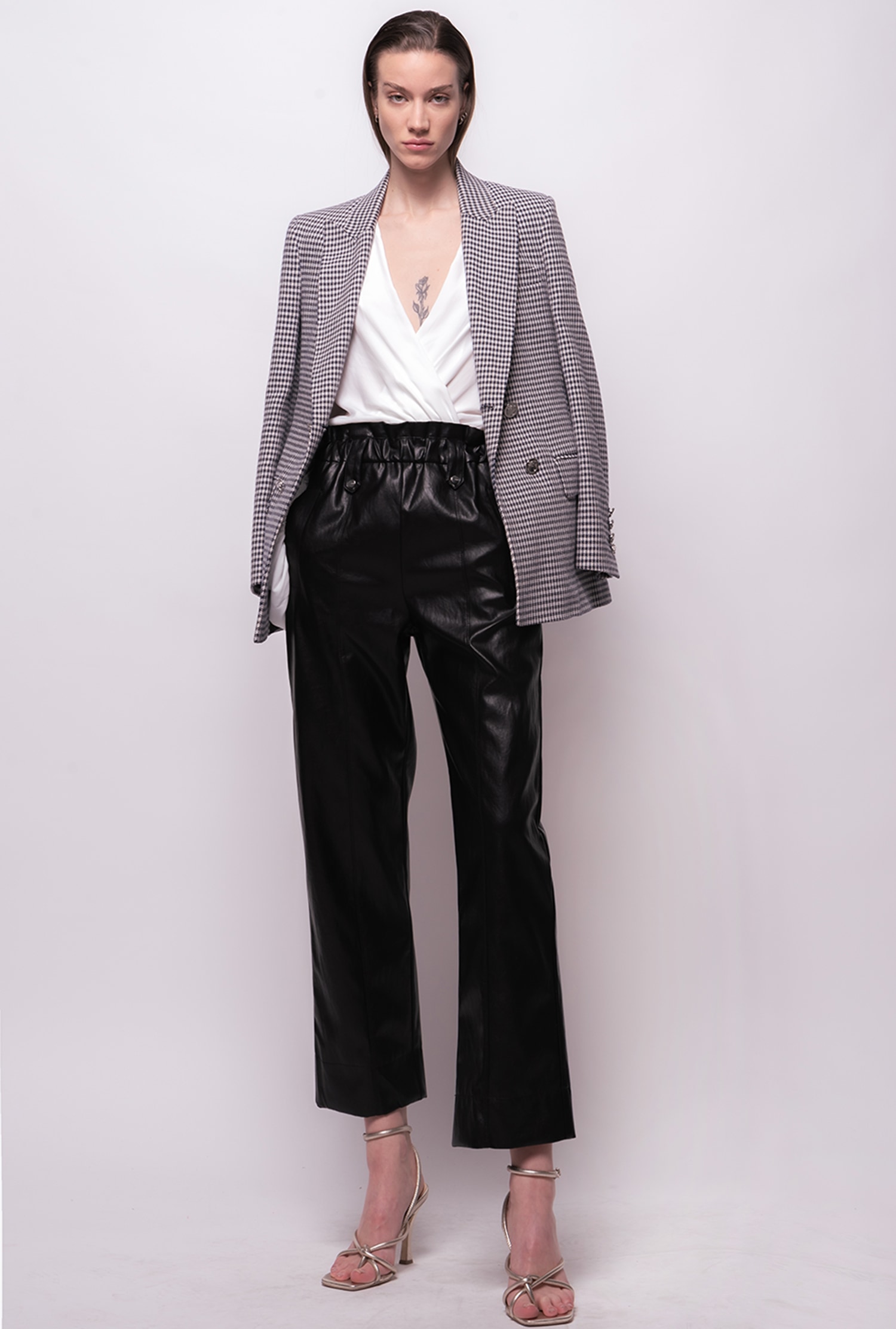 Silk-blend wrap-front bodysuit