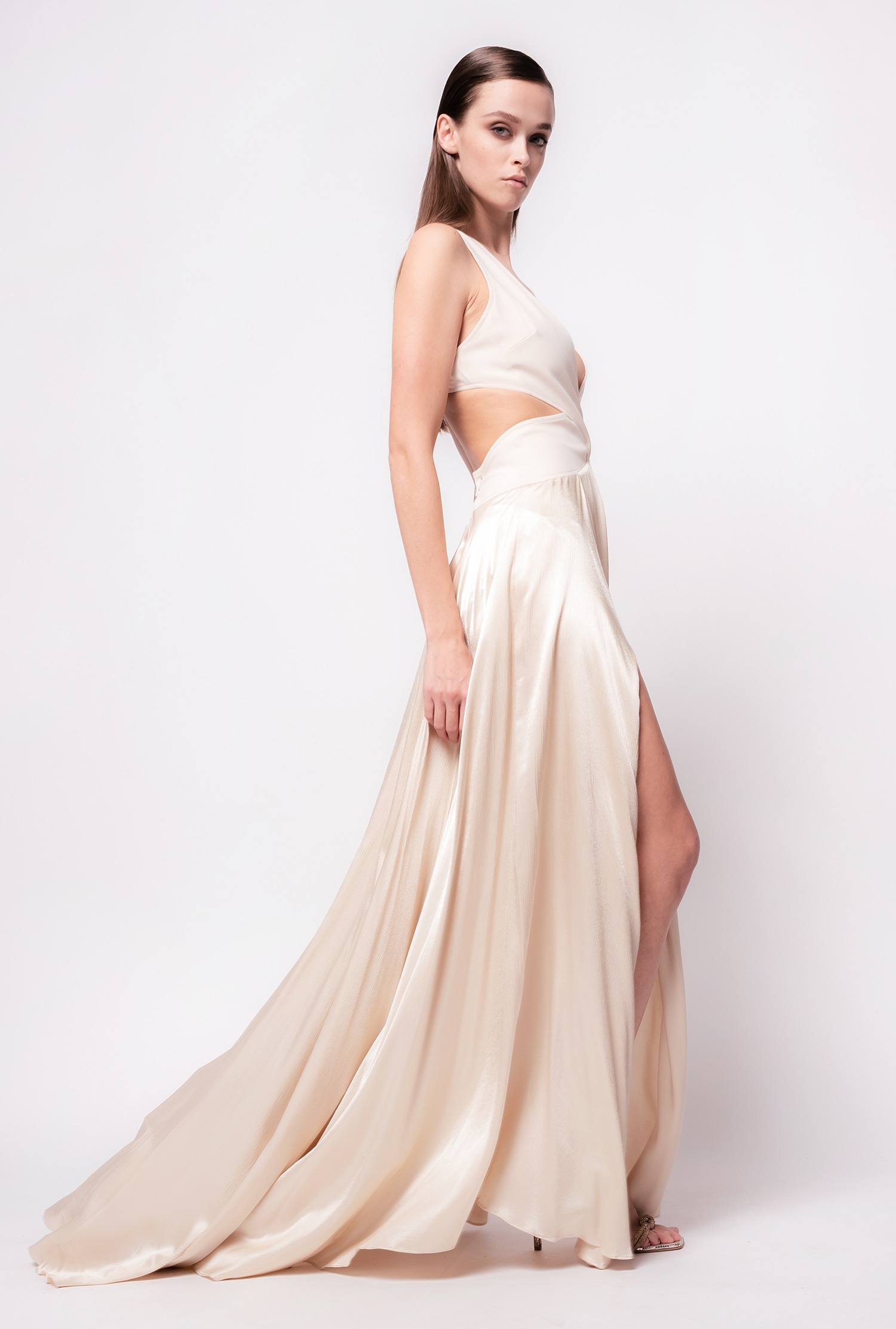 Long dress with open back